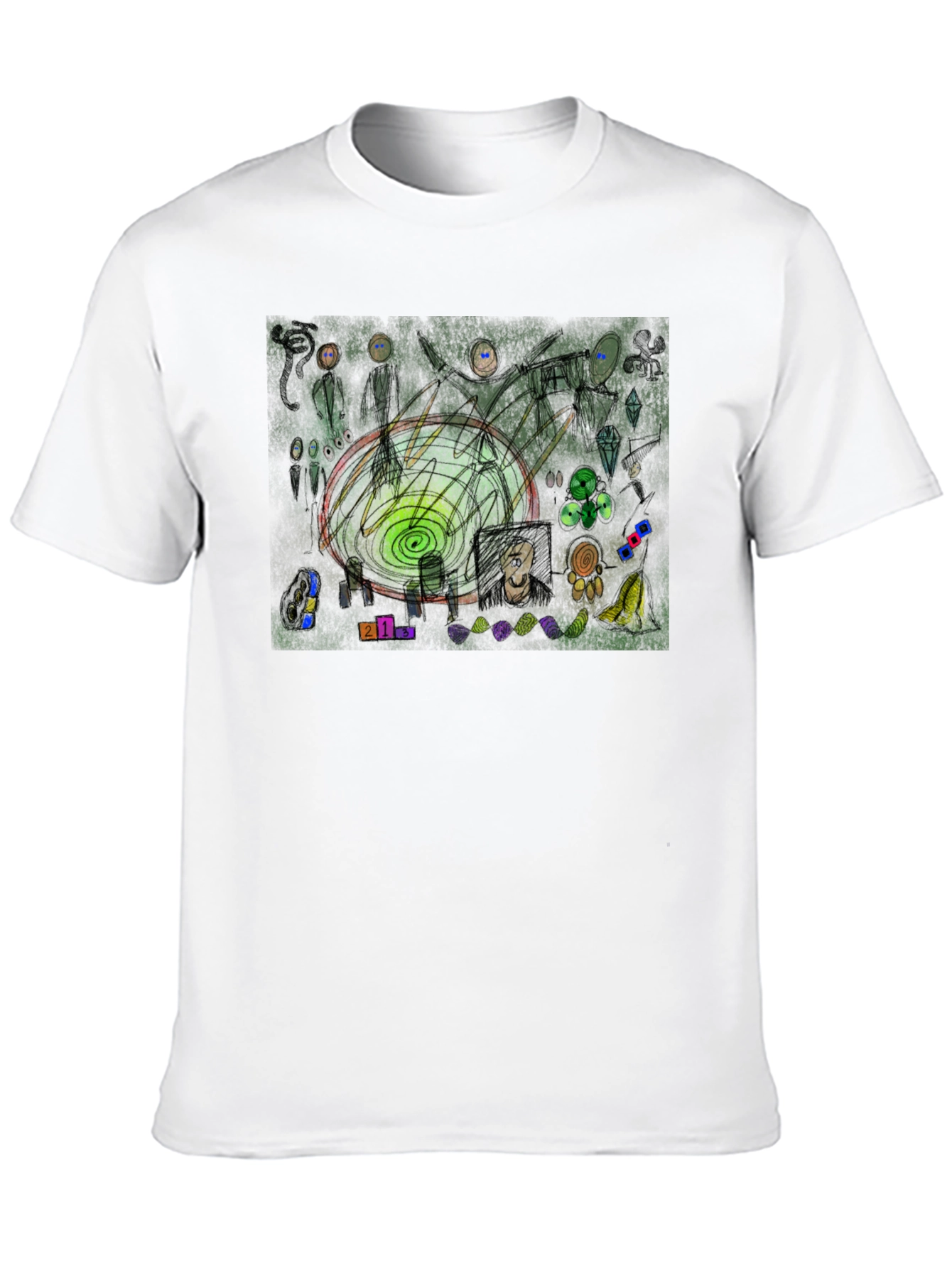 Abstract Art Graphic Print Black T-Shirt