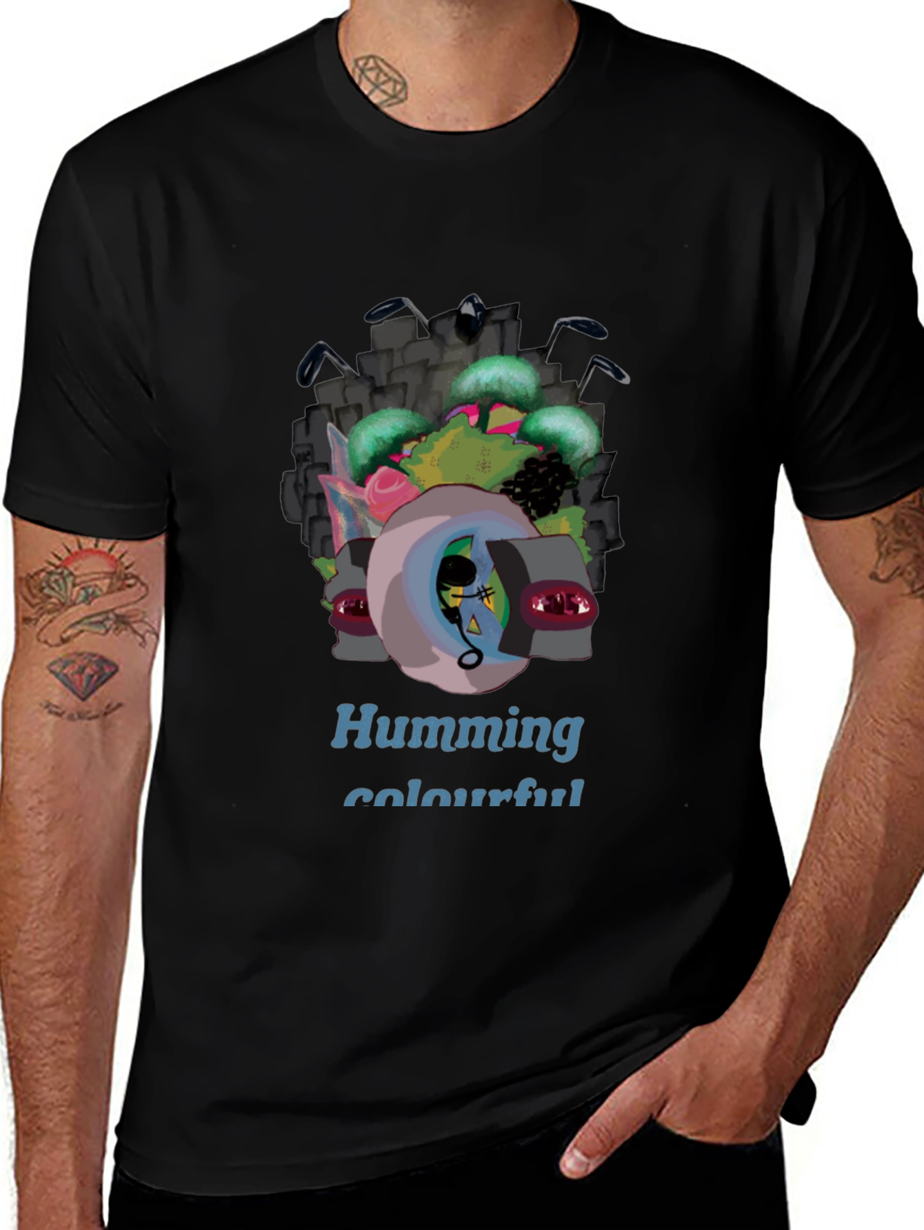 Humming Colourful Graphic Tee
