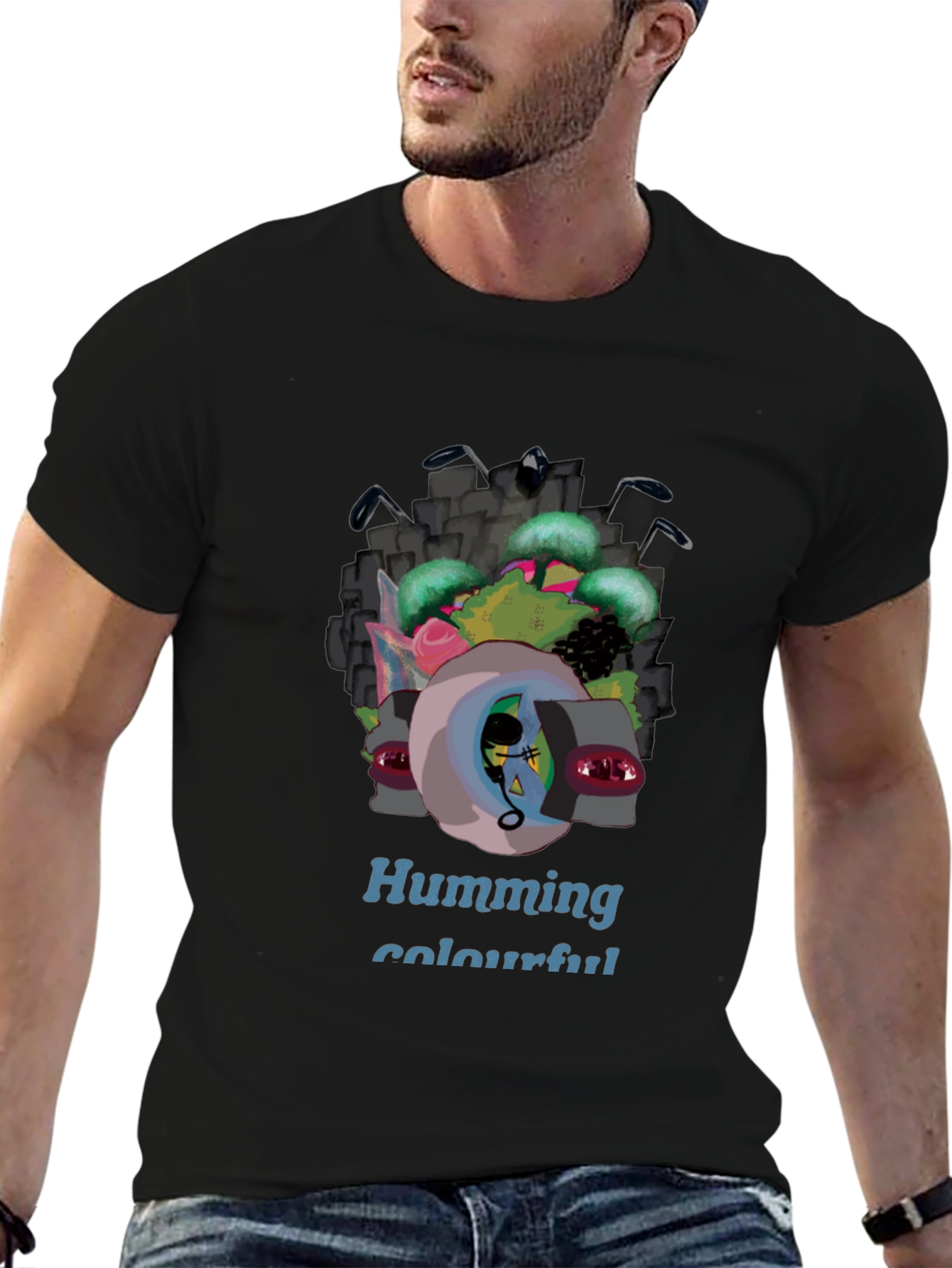 Humming Colourful Graphic Tee