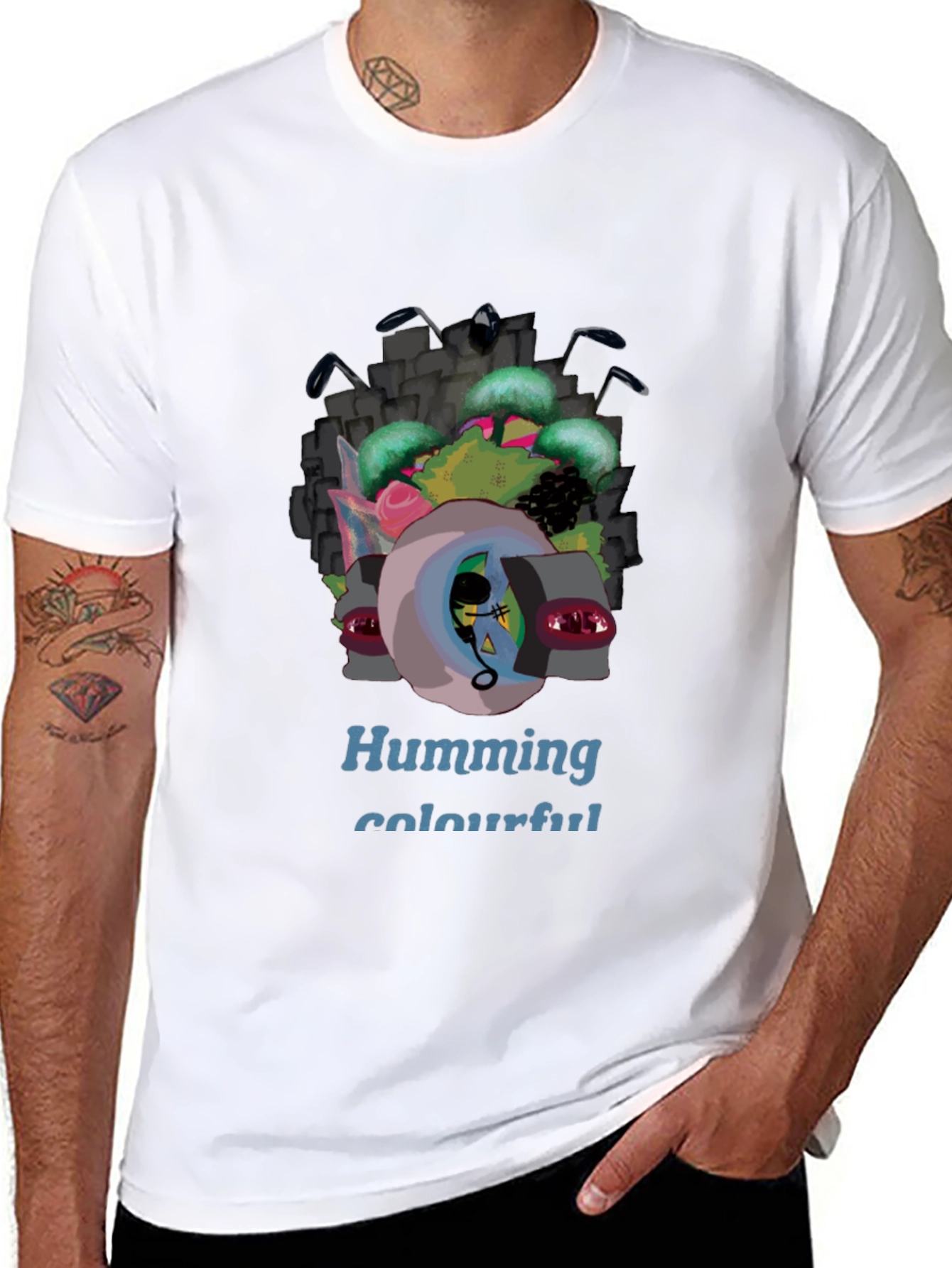 Humming Colourful Graphic Tee