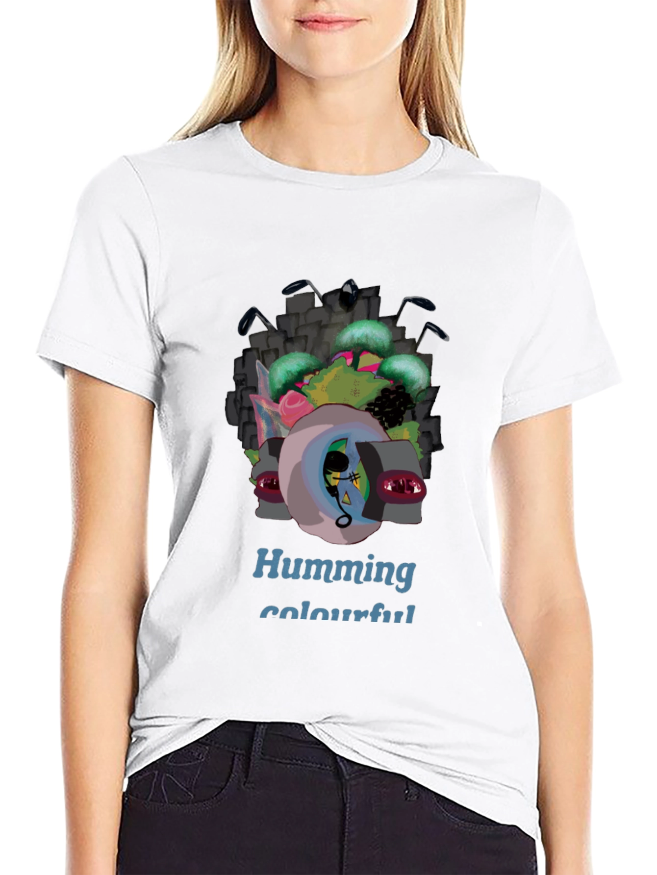 Humming Colourful Graphic Tee