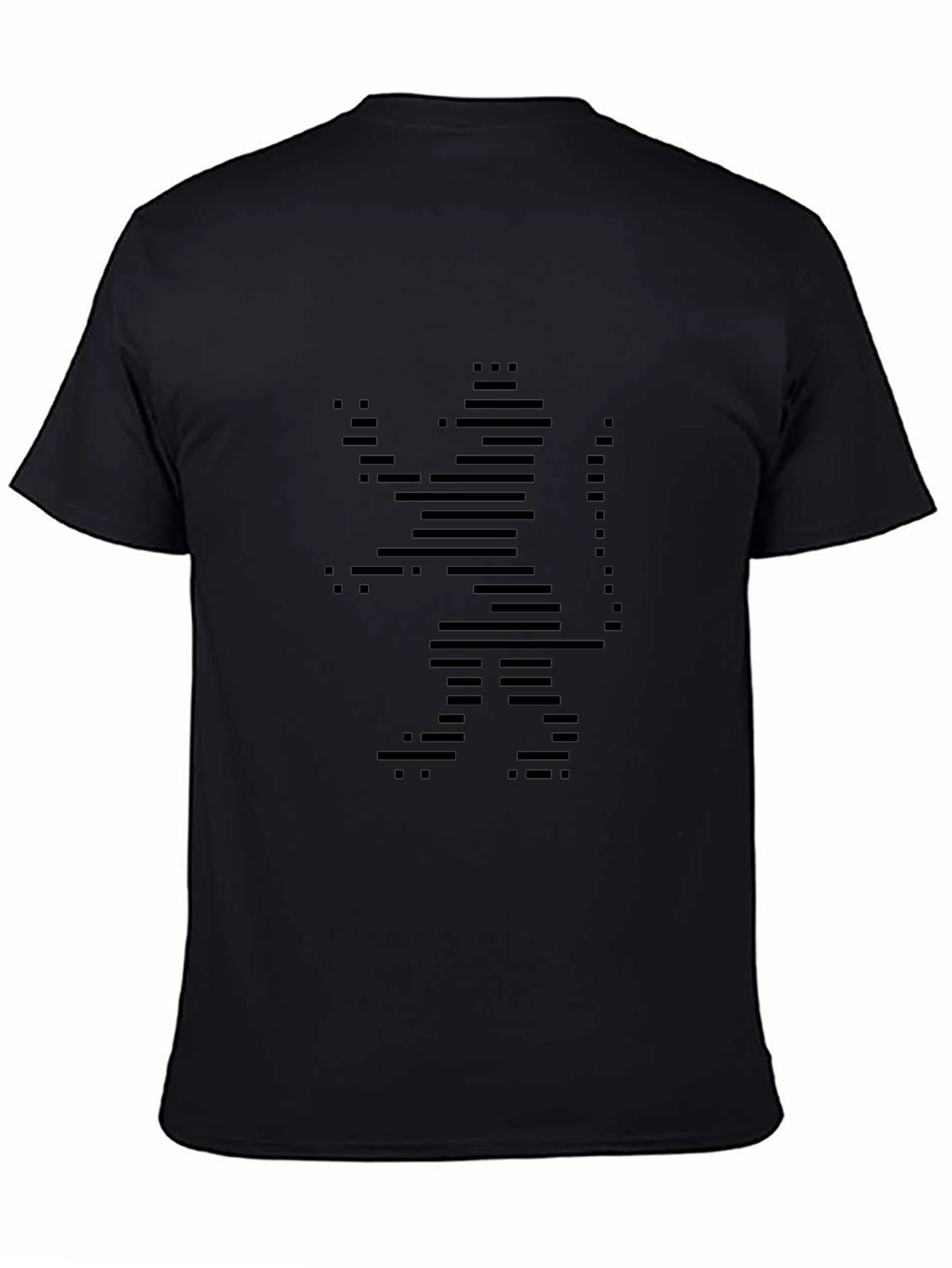 Abstract Lion Graphic Black T-Shirt