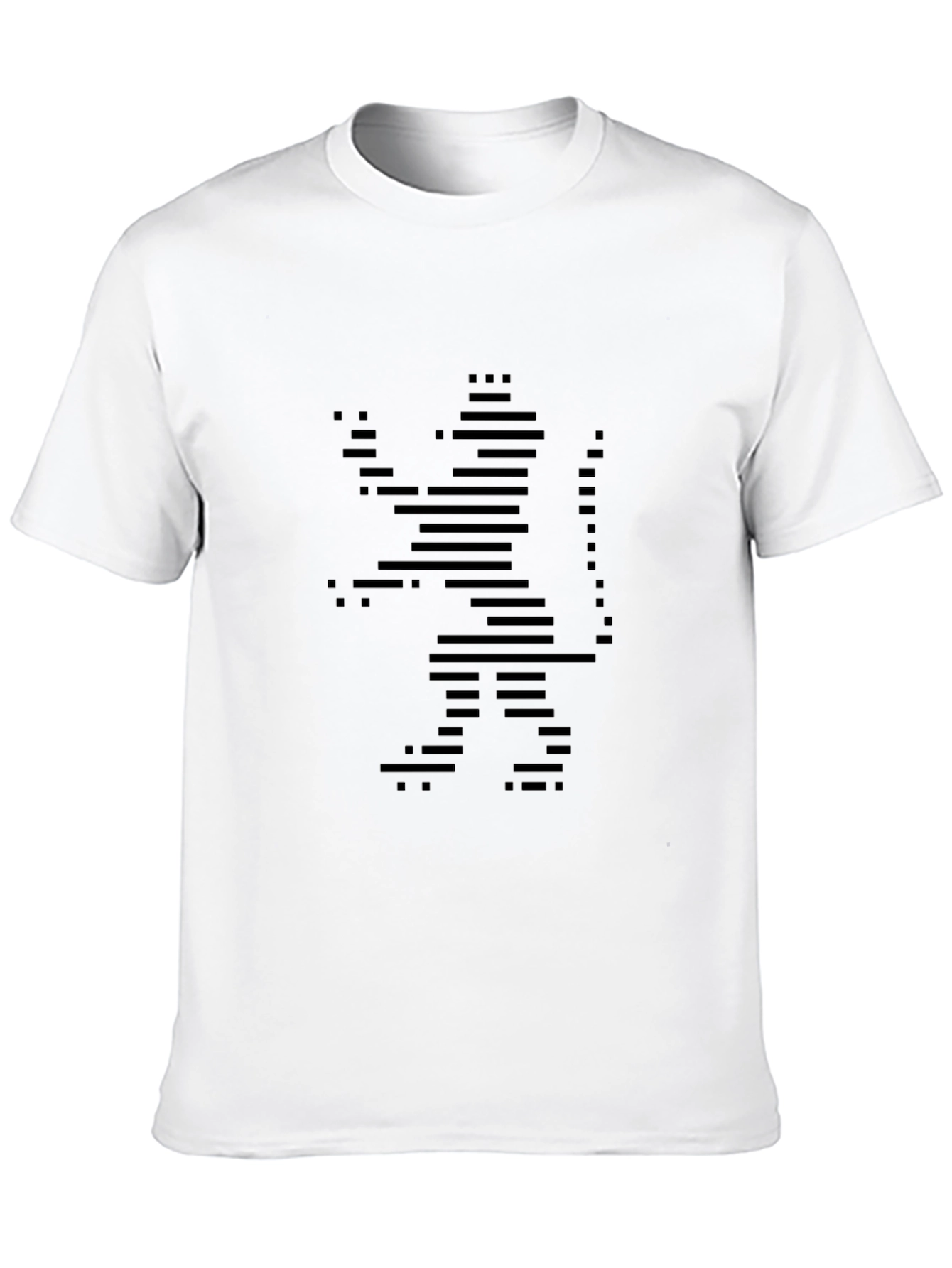 Abstract Lion Graphic Black T-Shirt