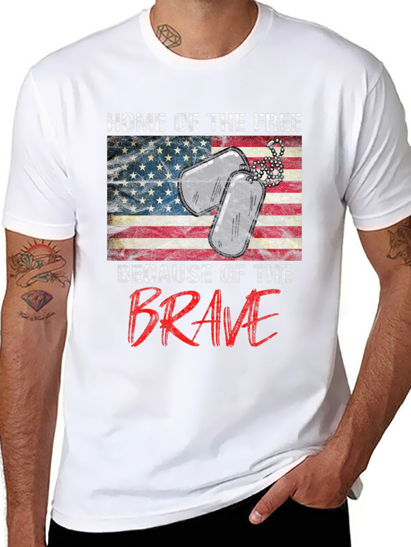 Home of the Free Patriotic Graphic Tee