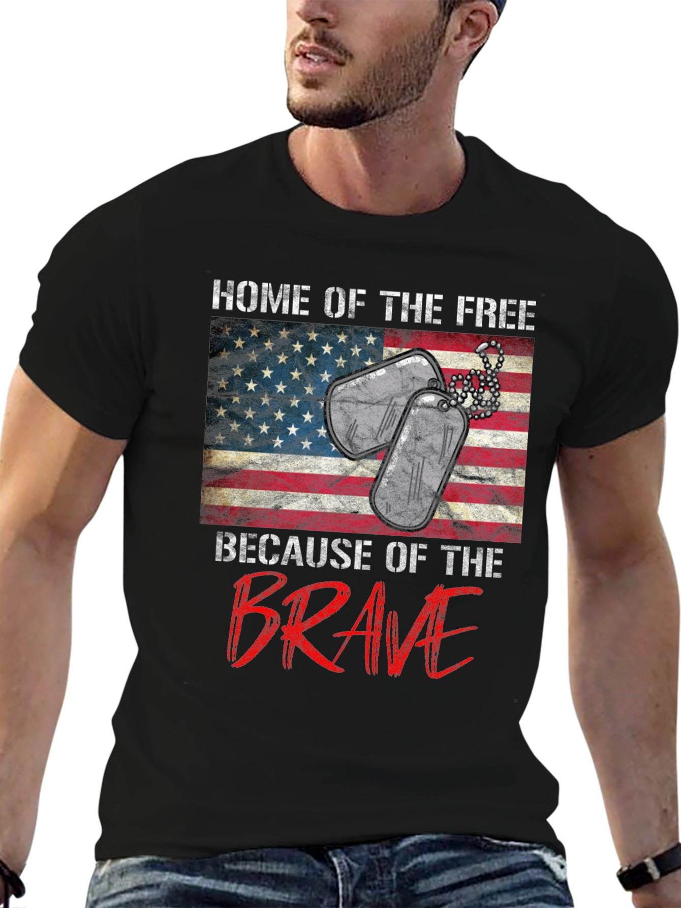 Home of the Free Patriotic Graphic Tee