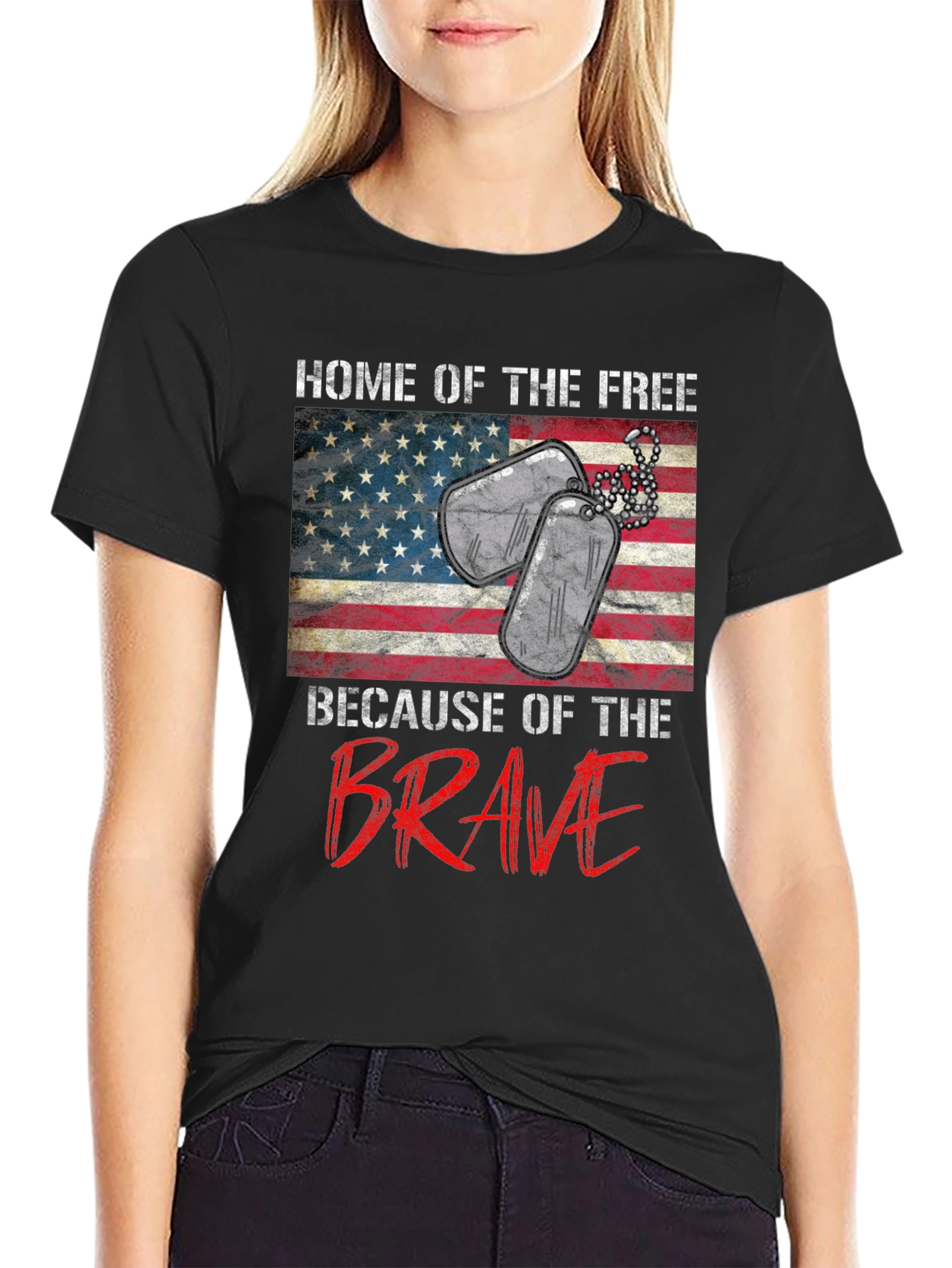 Home of the Free Patriotic Graphic Tee