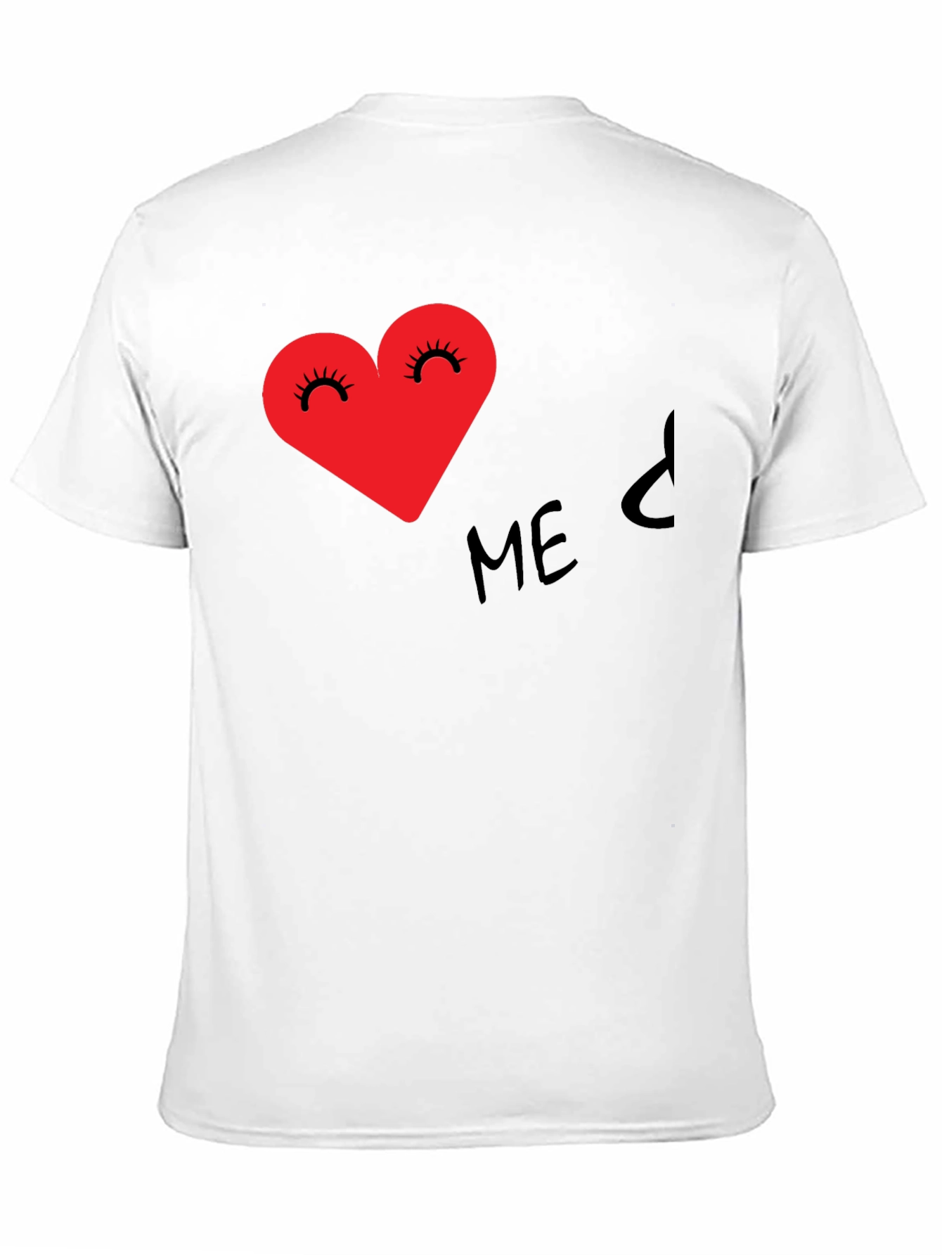 Heart-Eyed Tee - Black Expressive Graphic T-Shirt