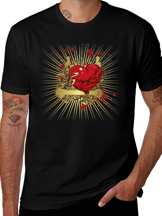 Heart & Barbed Wire Graphic T-Shirt