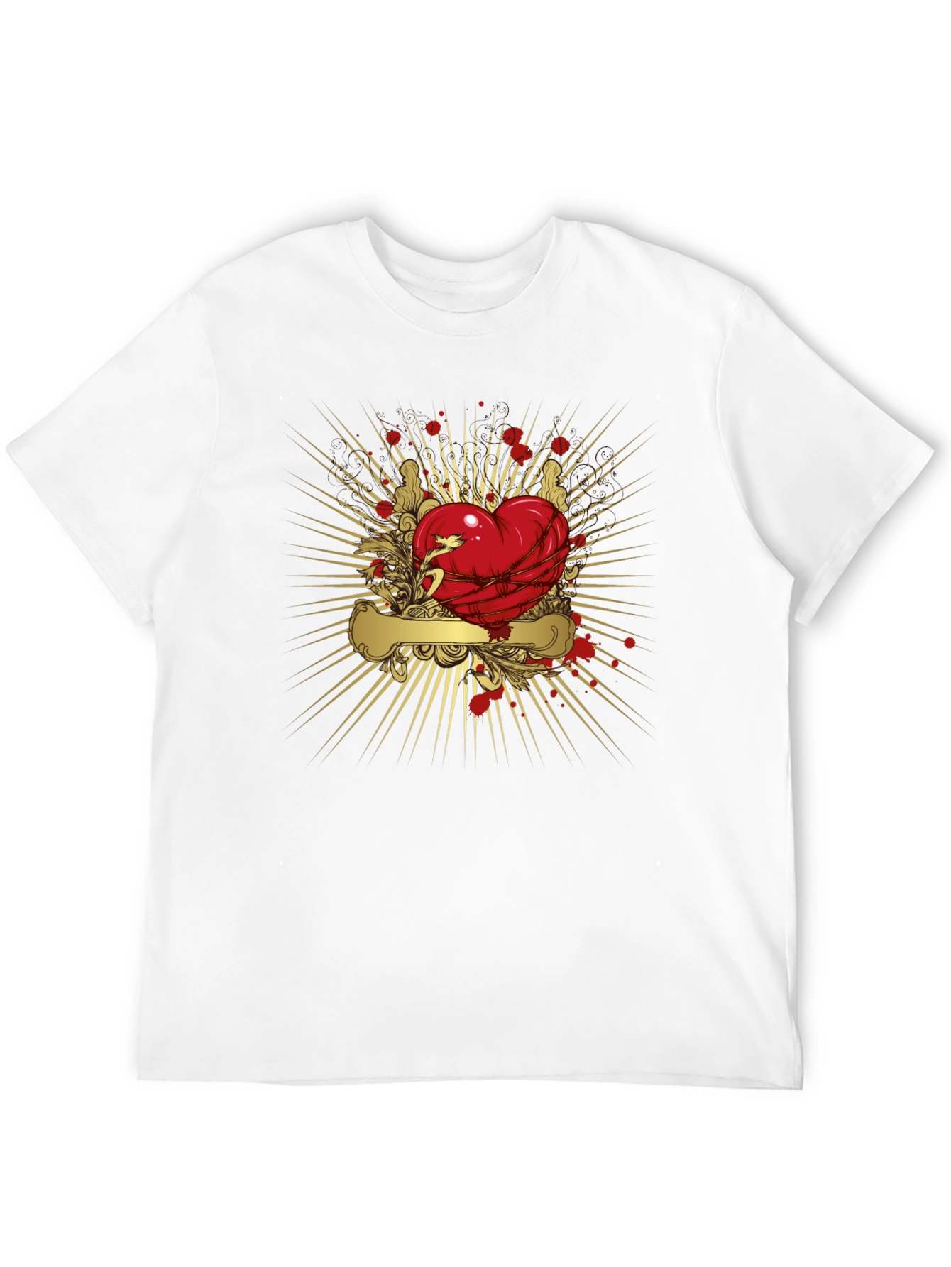 Heart & Barbed Wire Graphic T-Shirt