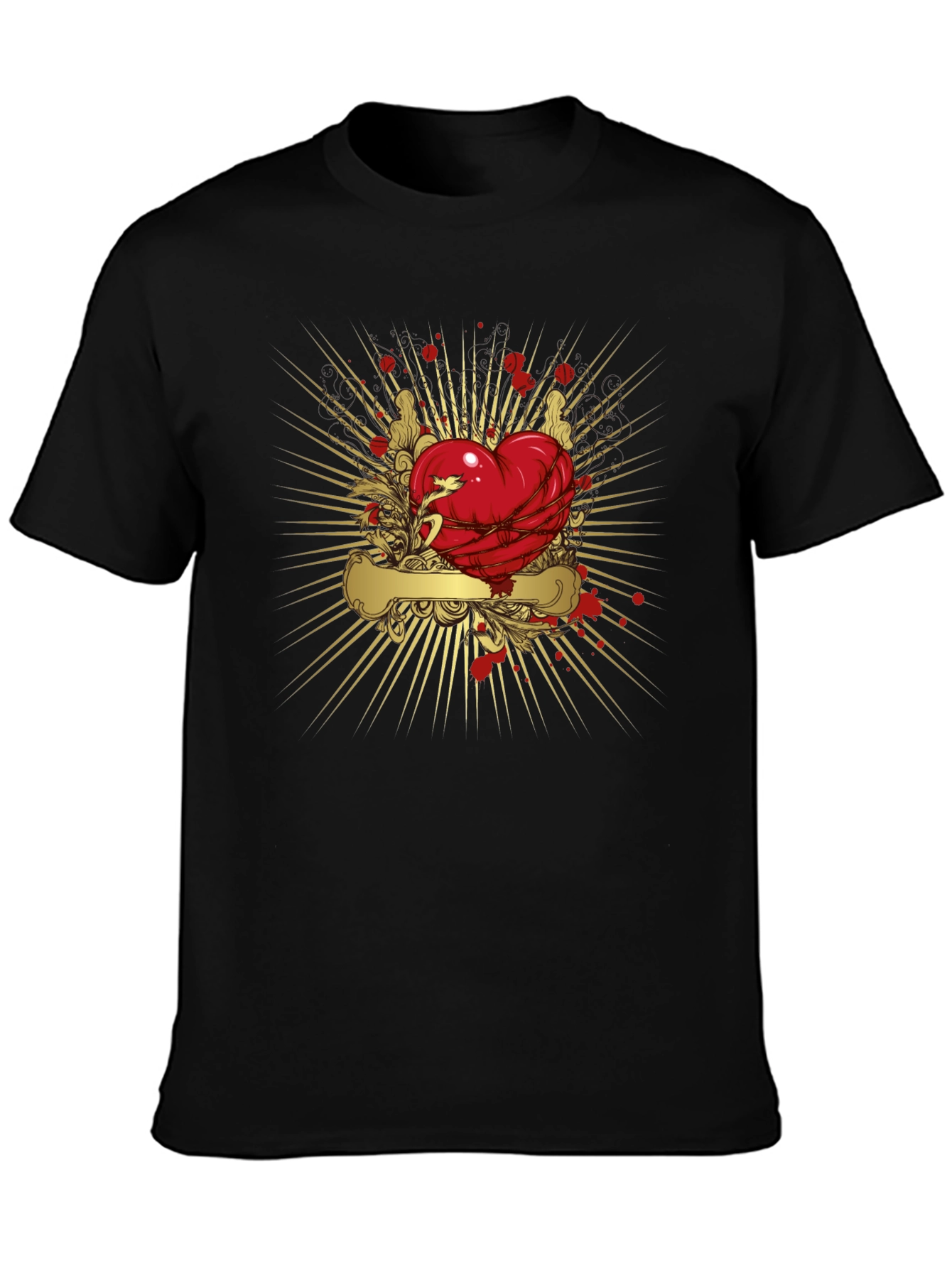 Heart & Barbed Wire Graphic T-Shirt
