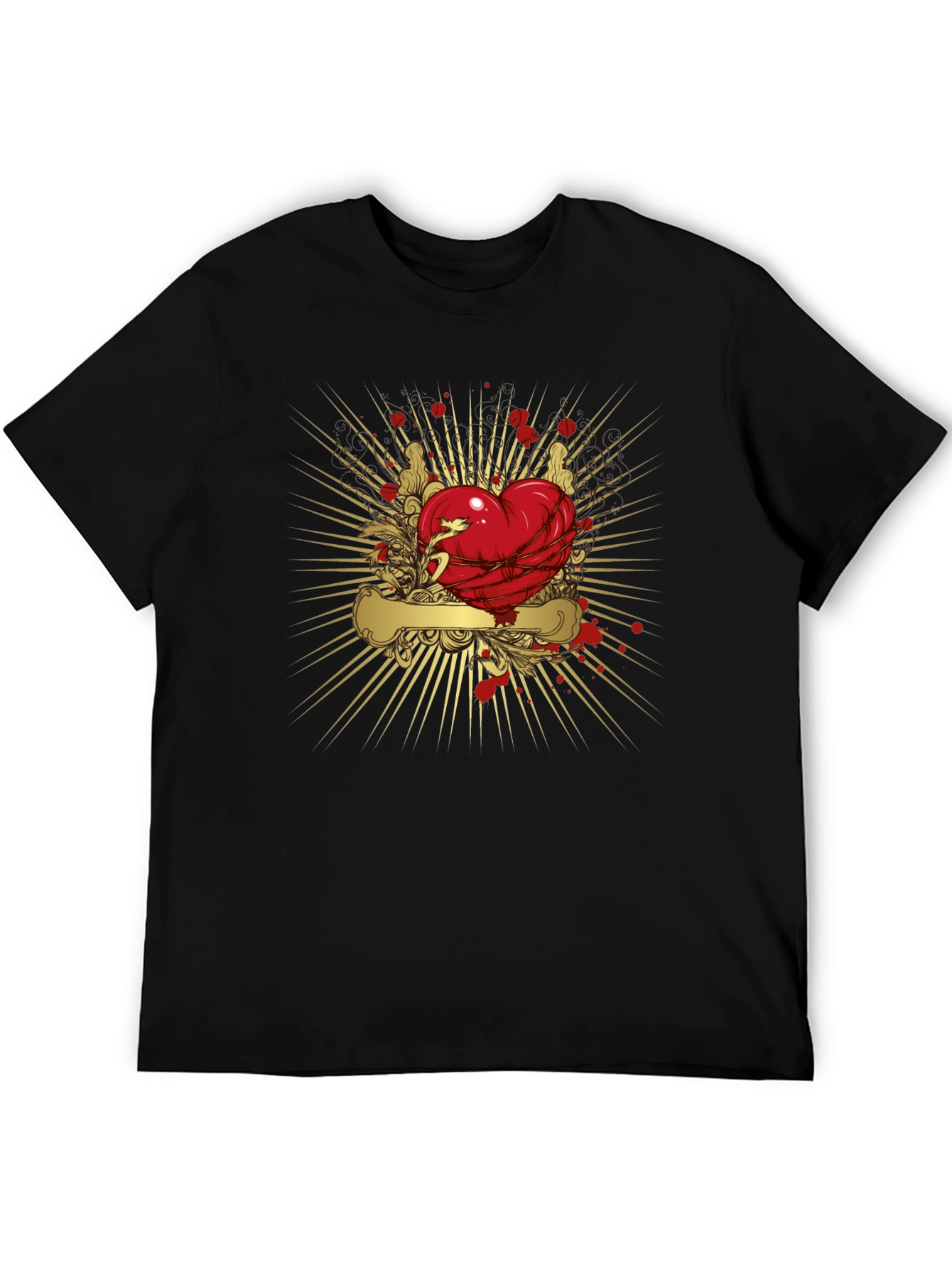 Heart & Barbed Wire Graphic T-Shirt