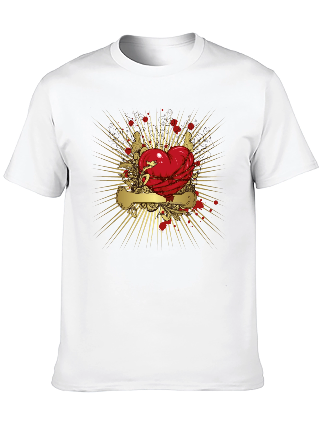 Heart & Barbed Wire Graphic T-Shirt