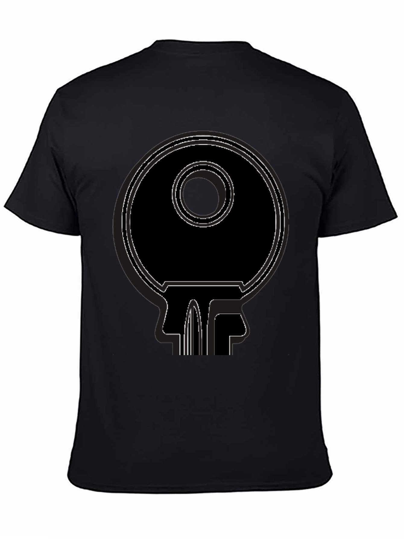 Abstract Key Graphic Tee - Modern Style