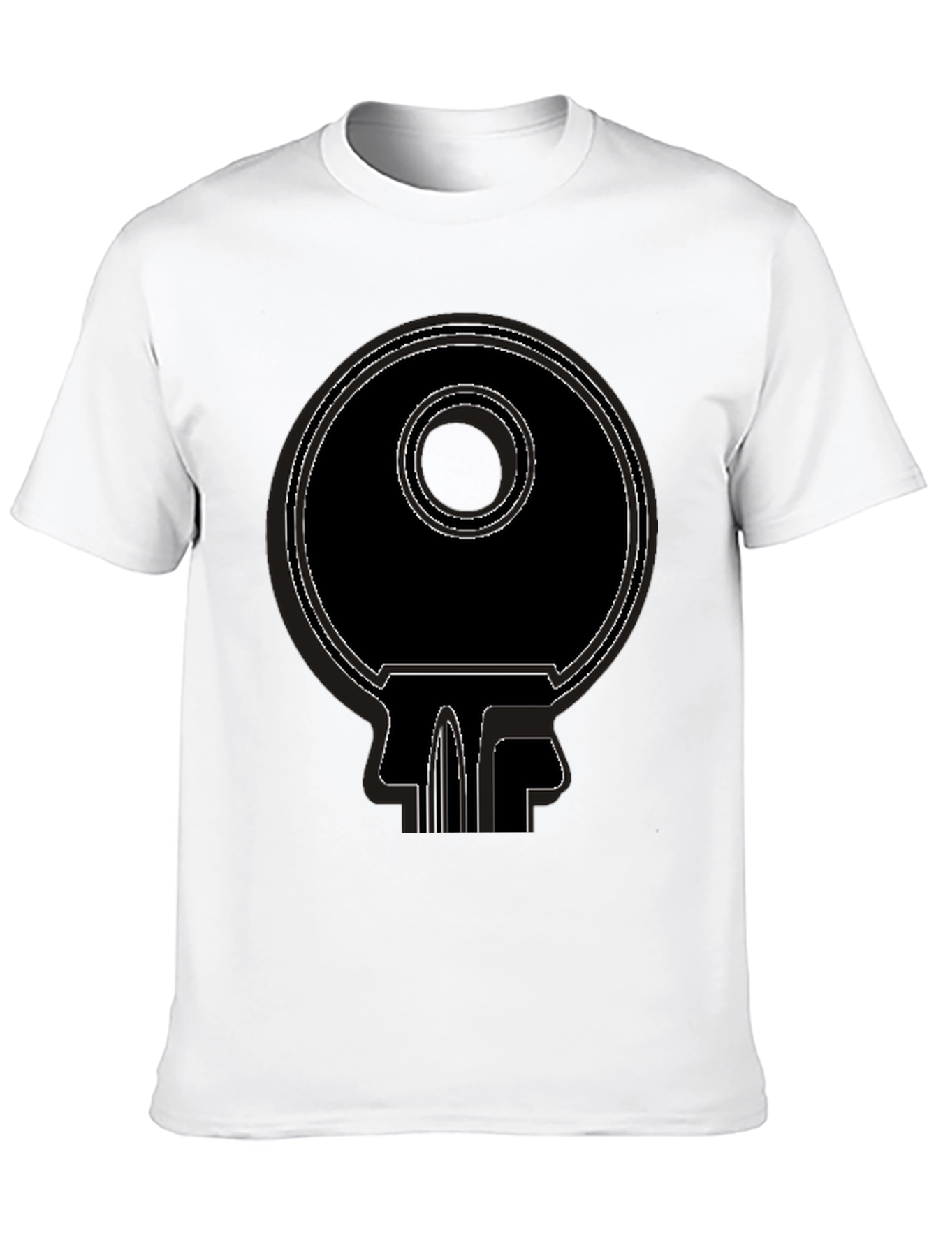 Abstract Key Graphic Tee - Modern Style
