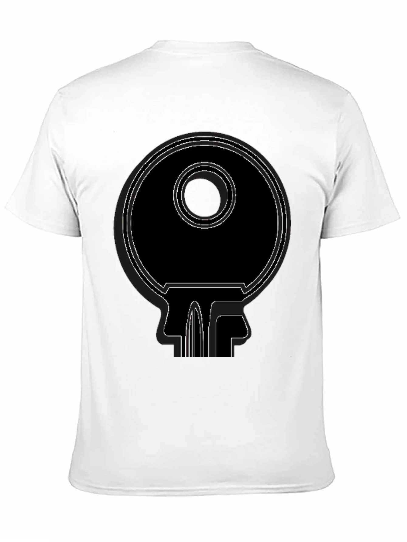 Abstract Key Graphic Tee - Modern Style