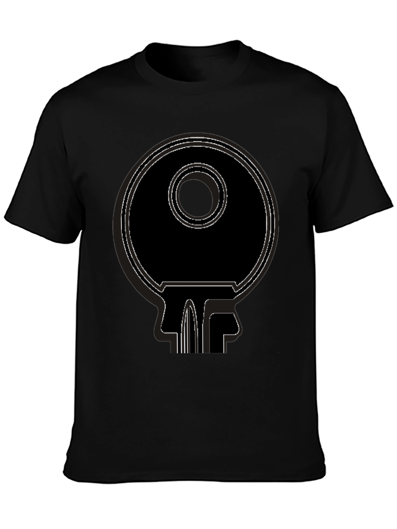 Abstract Key Graphic Tee - Modern Style