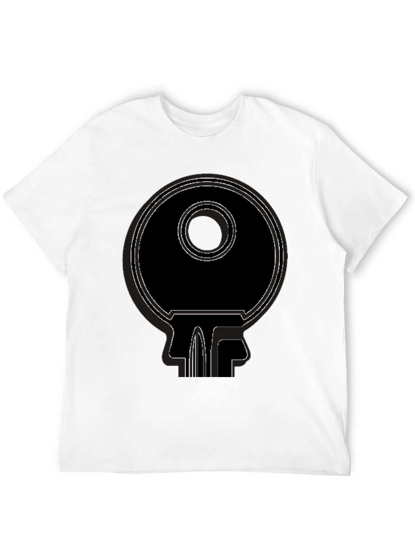 Abstract Key Graphic Tee - Modern Style
