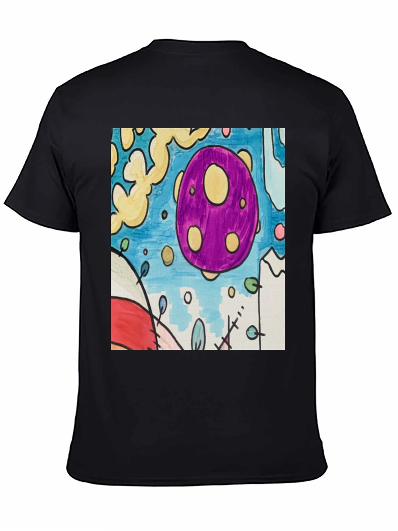 Abstract Egg Art Black Tee