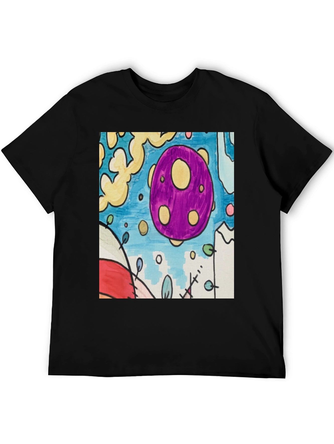 Abstract Egg Art Black Tee