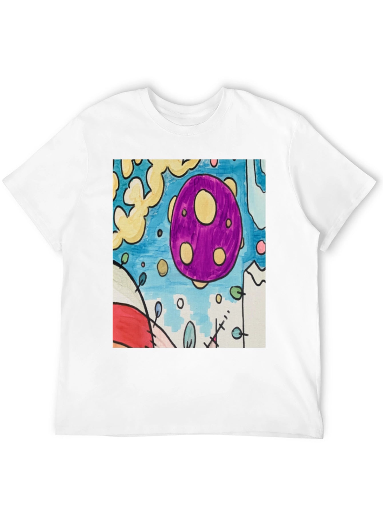 Abstract Egg Art Black Tee