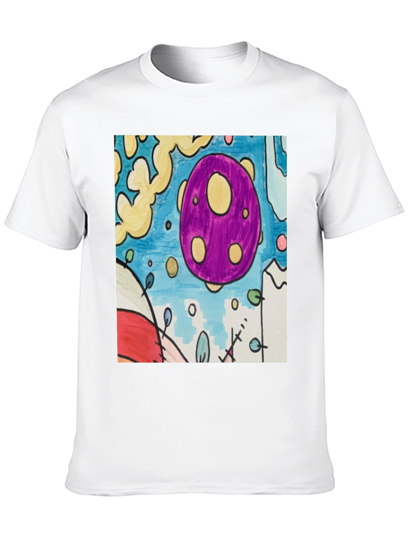 Abstract Egg Art Black Tee