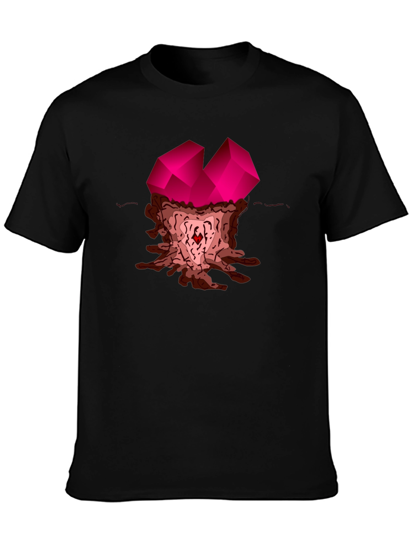 Abstract Gemstone Graphic Tee - Stylish Casual Wear