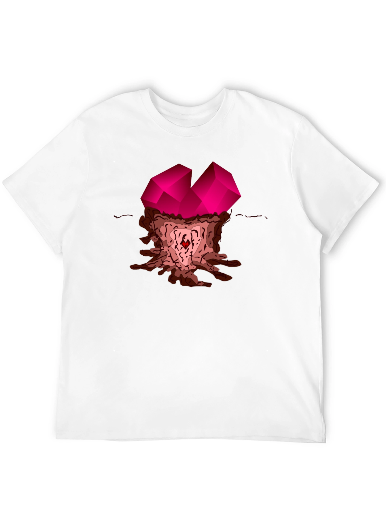 Abstract Gemstone Graphic Tee - Stylish Casual Wear