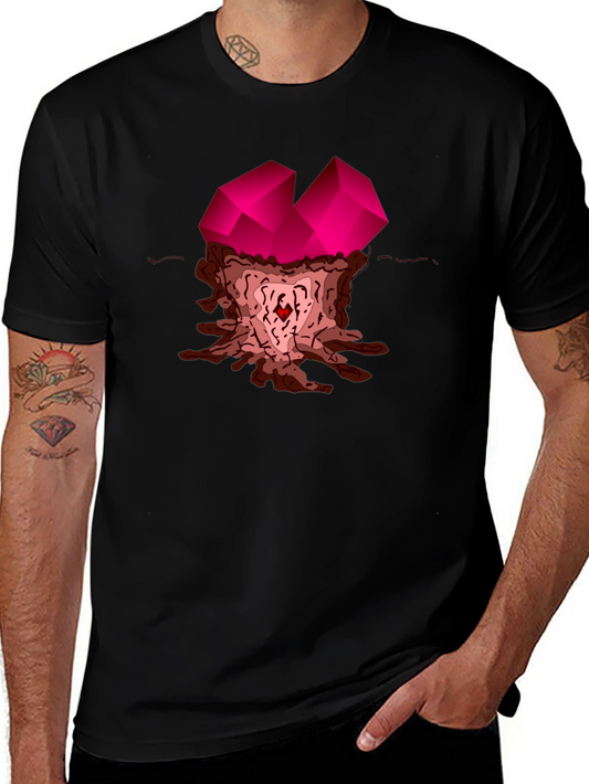 Abstract Gemstone Graphic Tee - Stylish Casual Wear