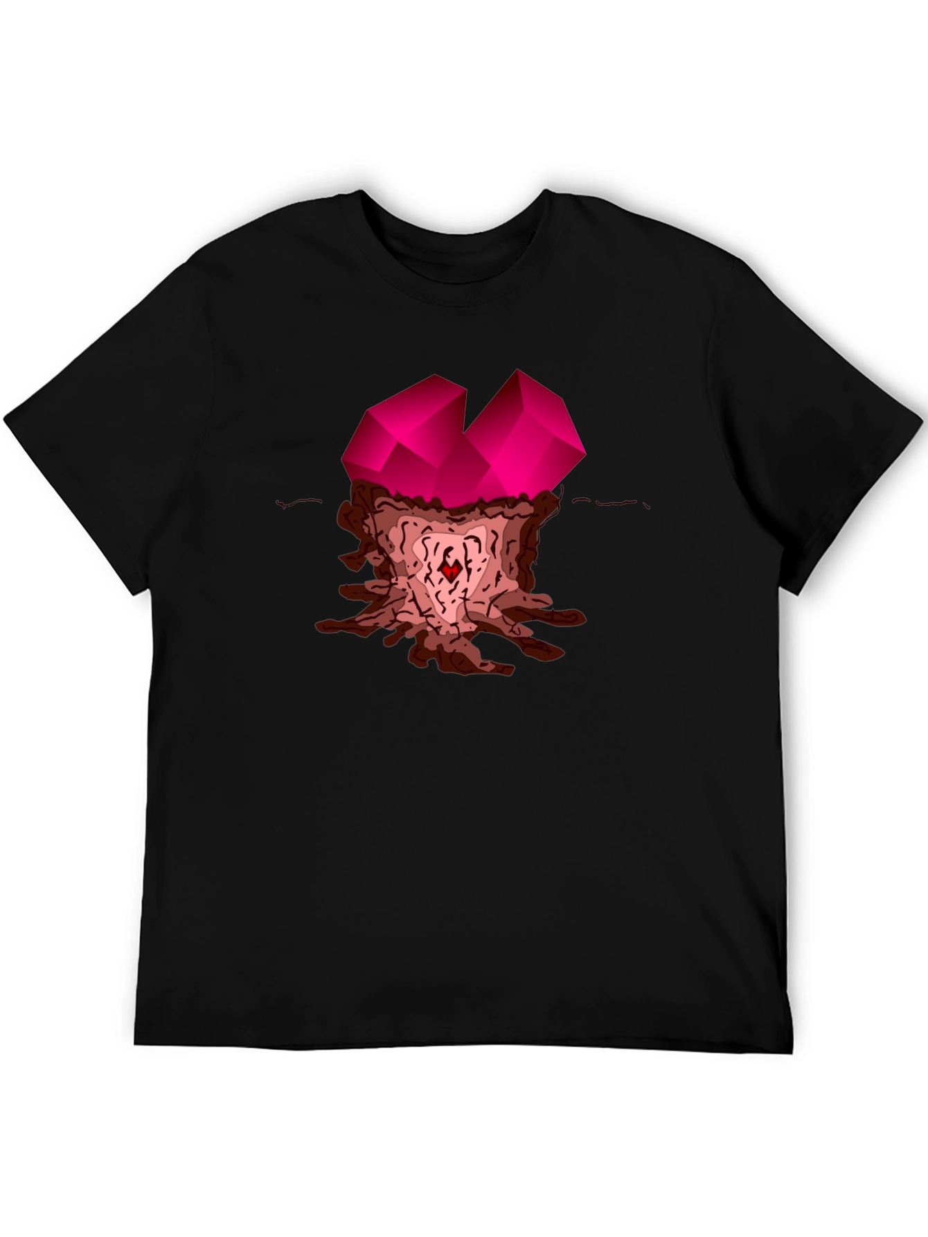 Abstract Gemstone Graphic Tee - Stylish Casual Wear