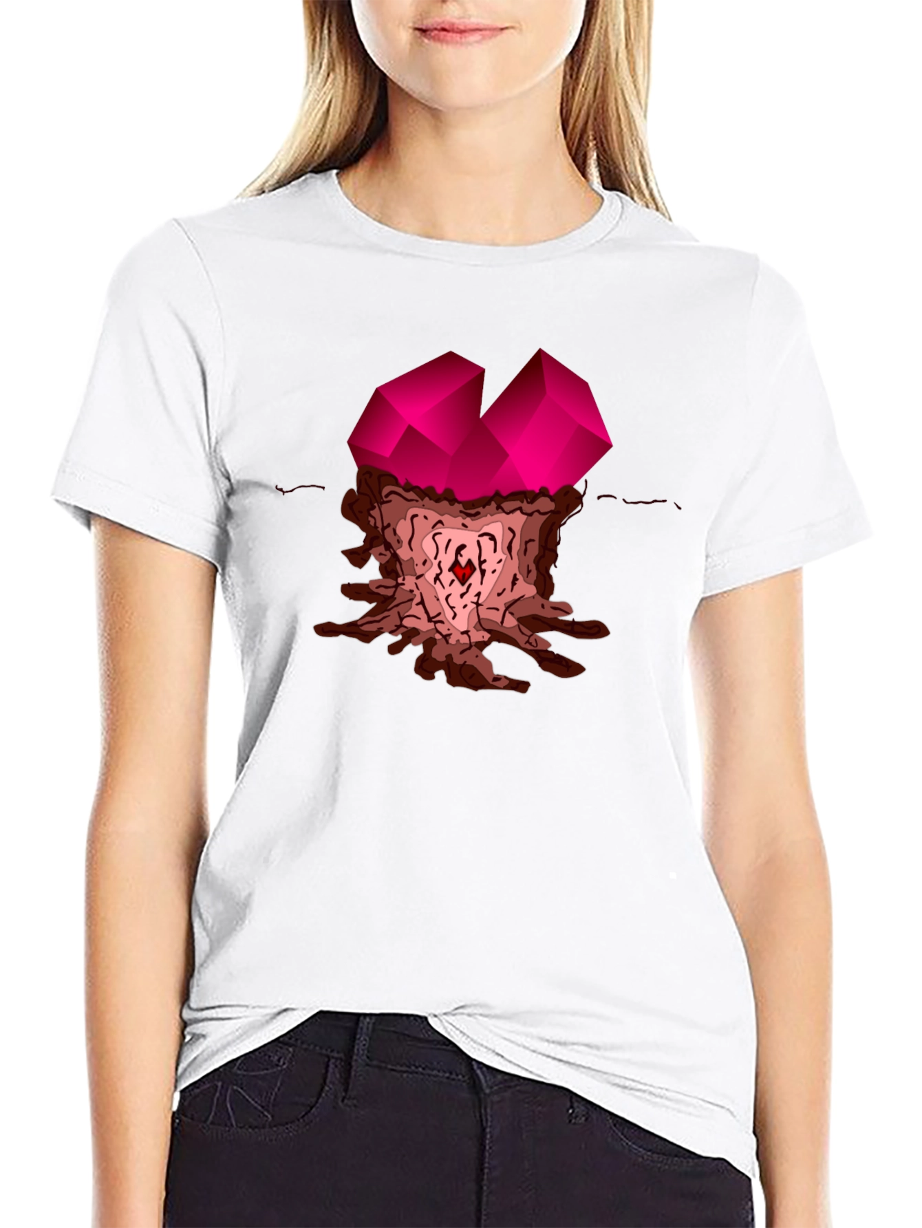 Abstract Gemstone Graphic Tee - Stylish Casual Wear