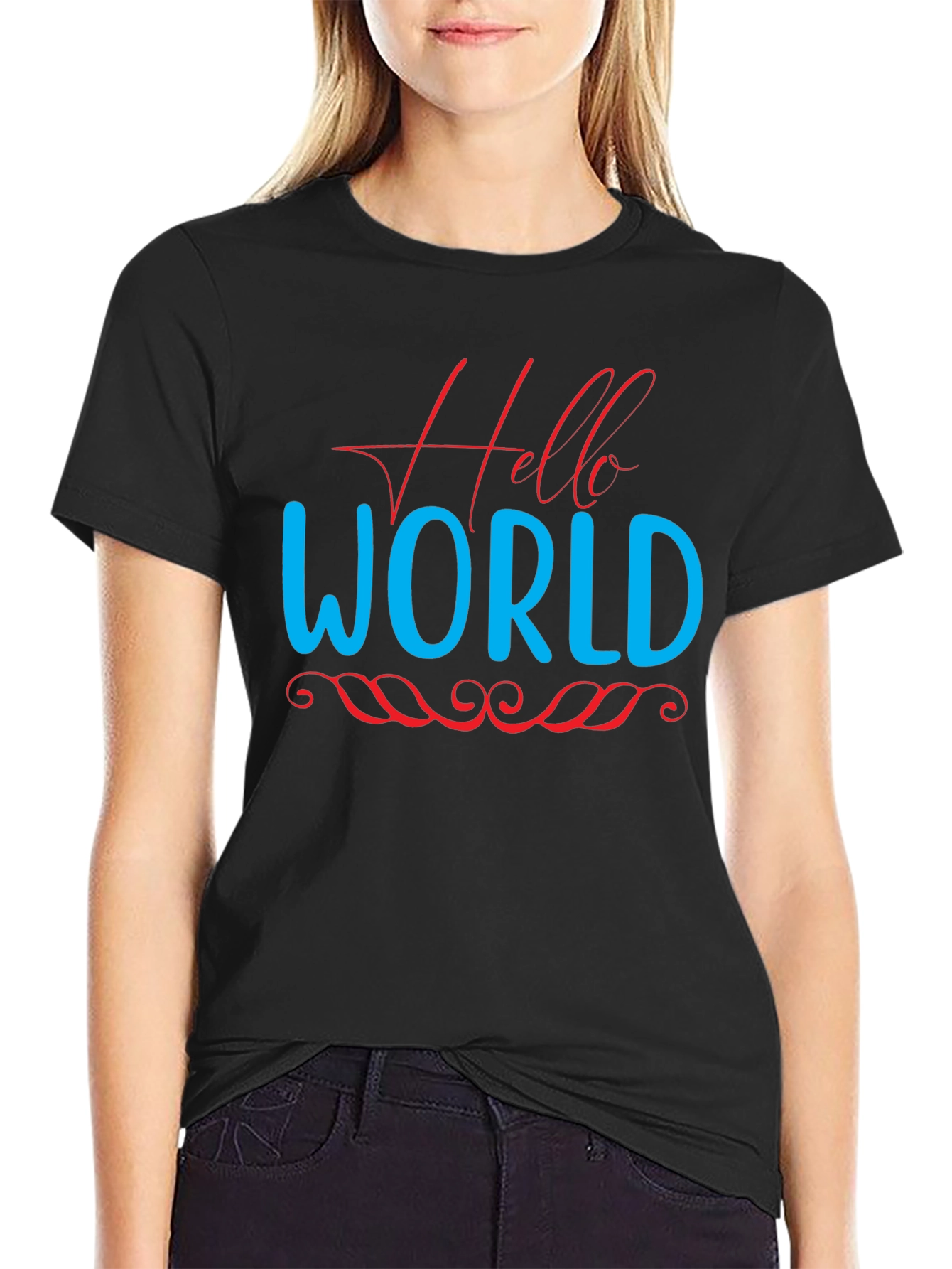 Hello World Graphic Tee - Black