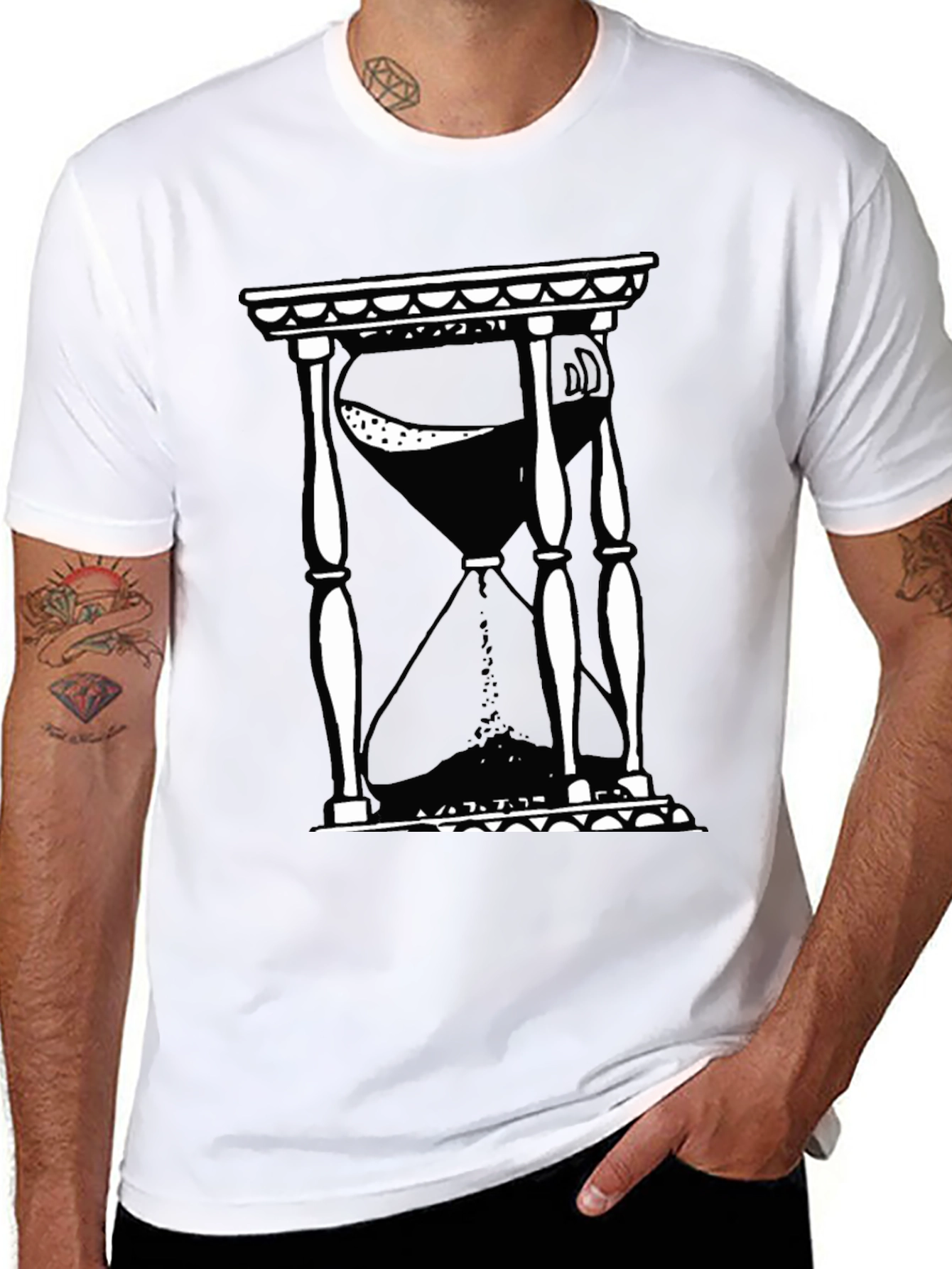 Hourglass Graphic T-Shirt - Black