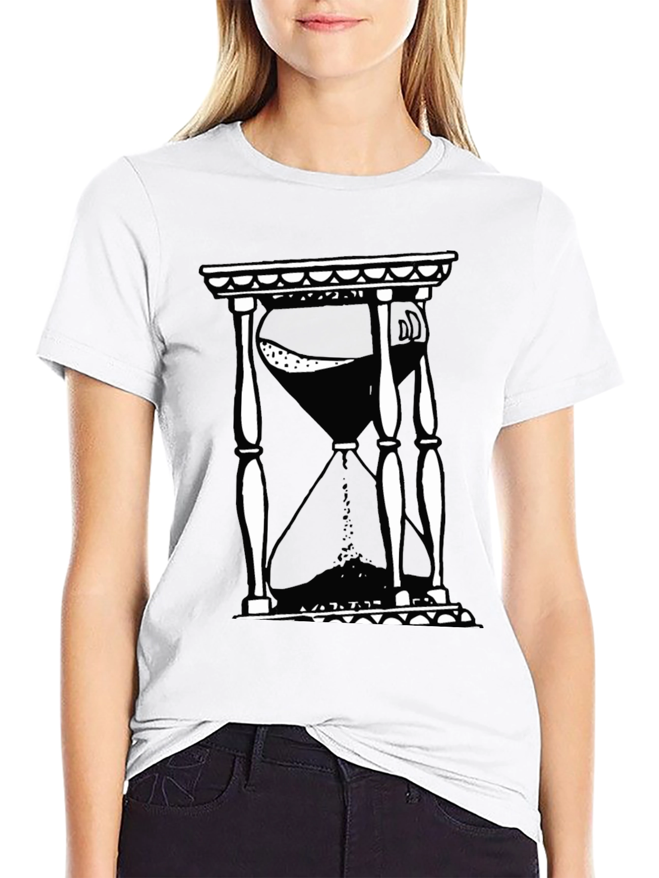 Hourglass Graphic T-Shirt - Black