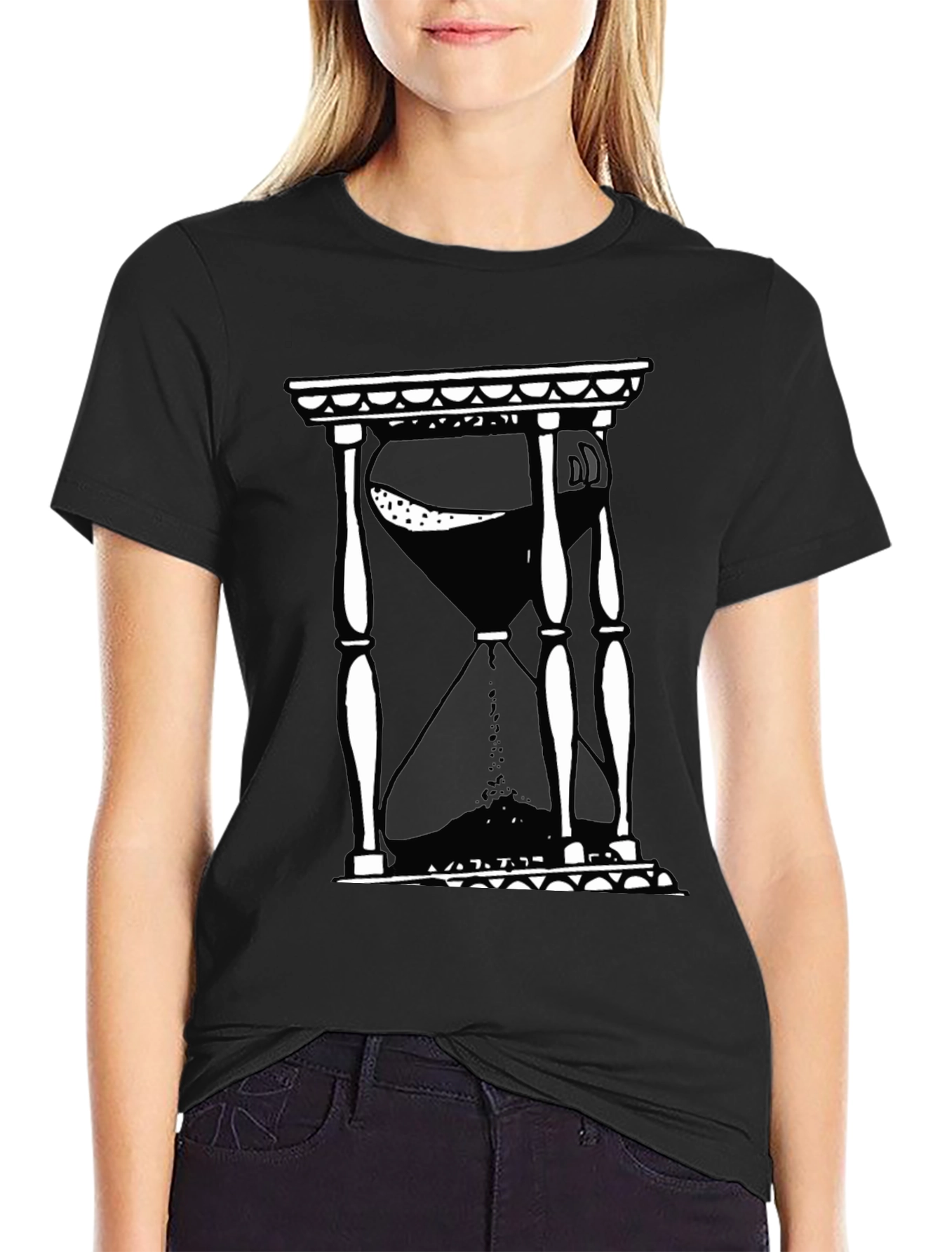 Hourglass Graphic T-Shirt - Black