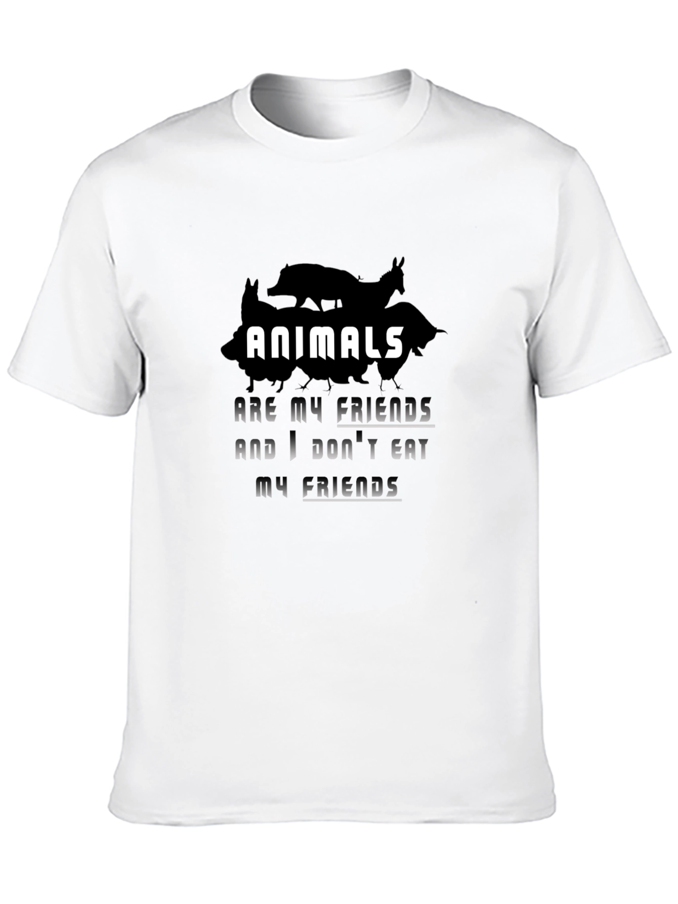 Animals are My Friends Vegan T-Shirt