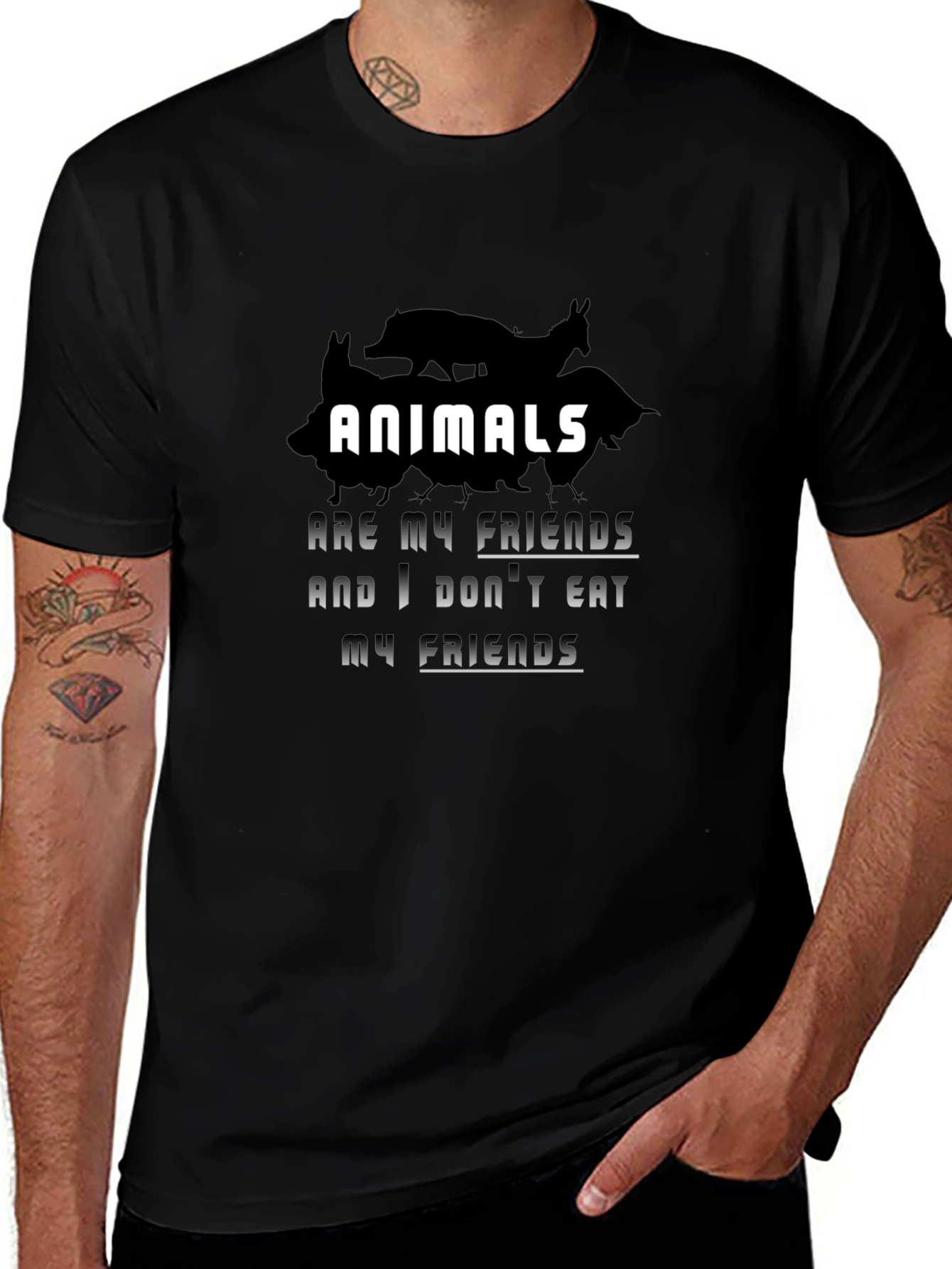Animals are My Friends Vegan T-Shirt