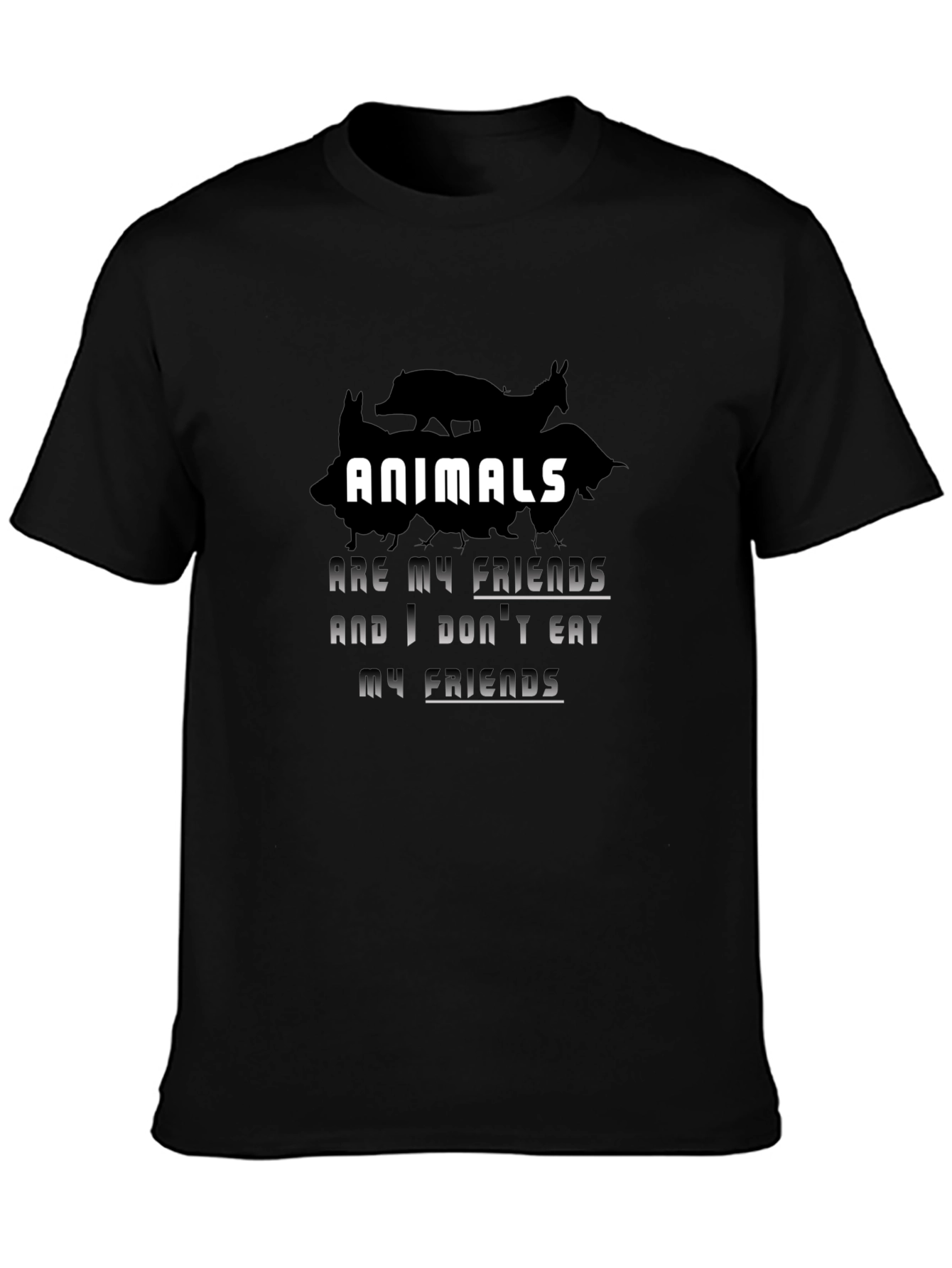 Animals are My Friends Vegan T-Shirt