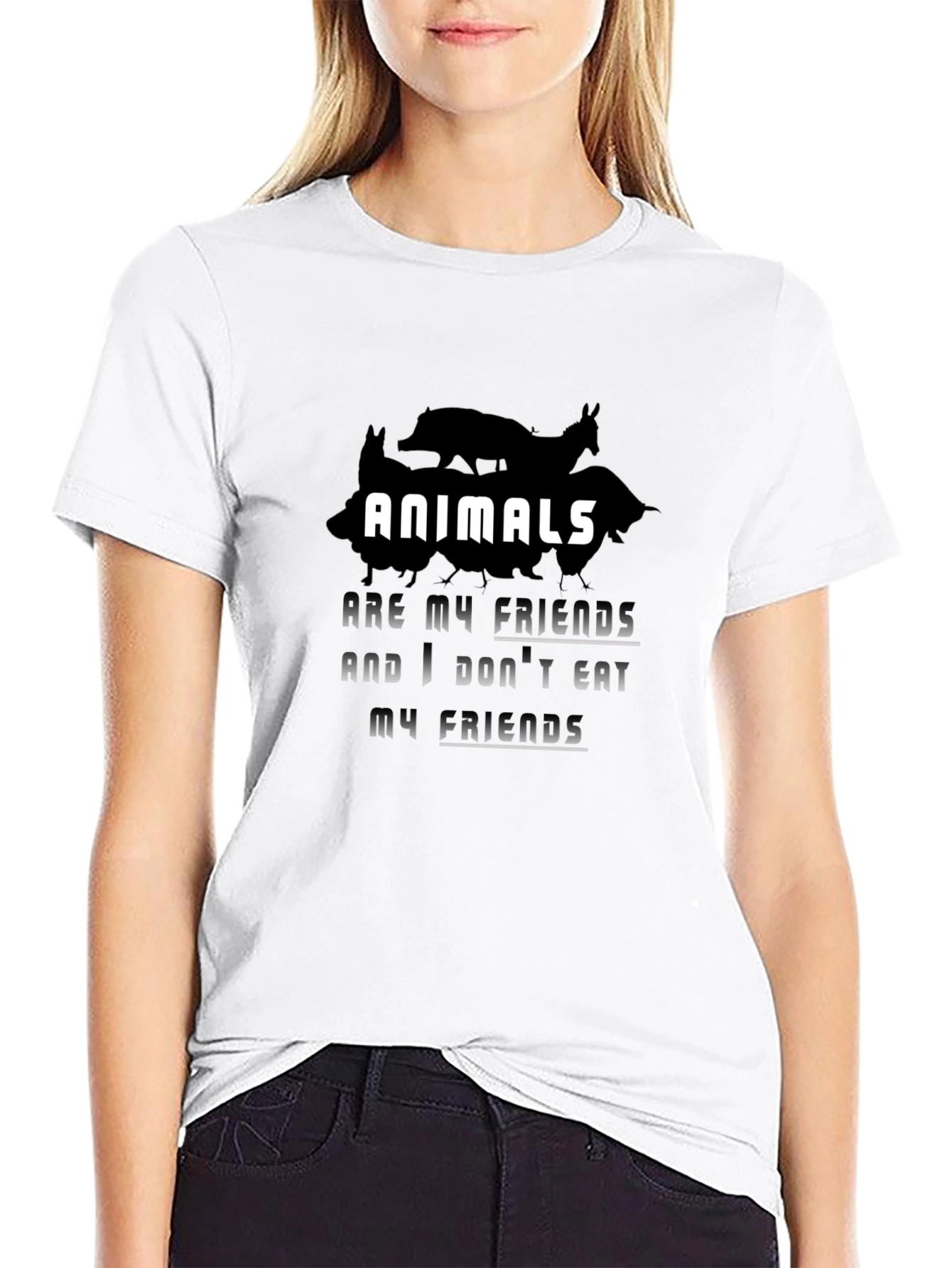 Animals are My Friends Vegan T-Shirt