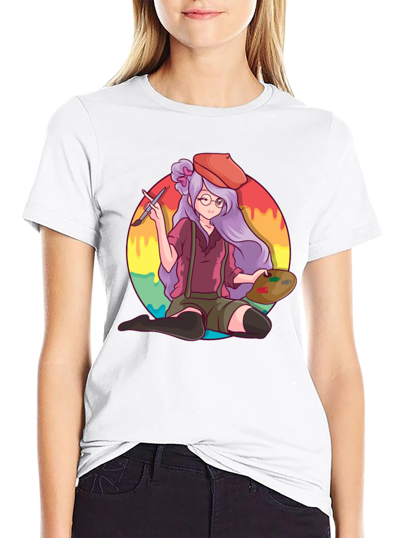 Anime Artist T-Shirt - Painter Graphic Tee