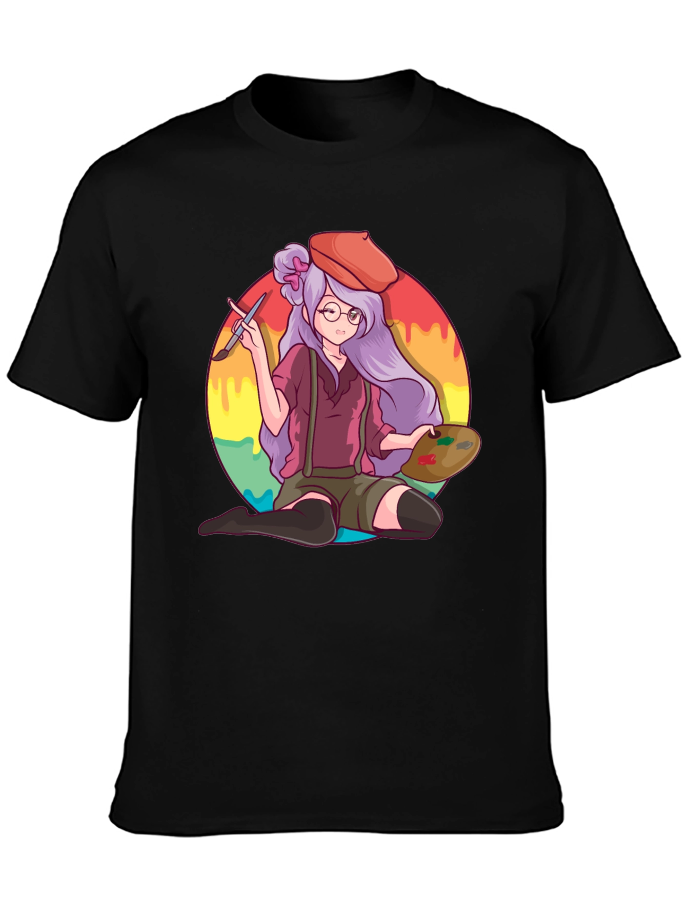 Anime Artist T-Shirt - Painter Graphic Tee