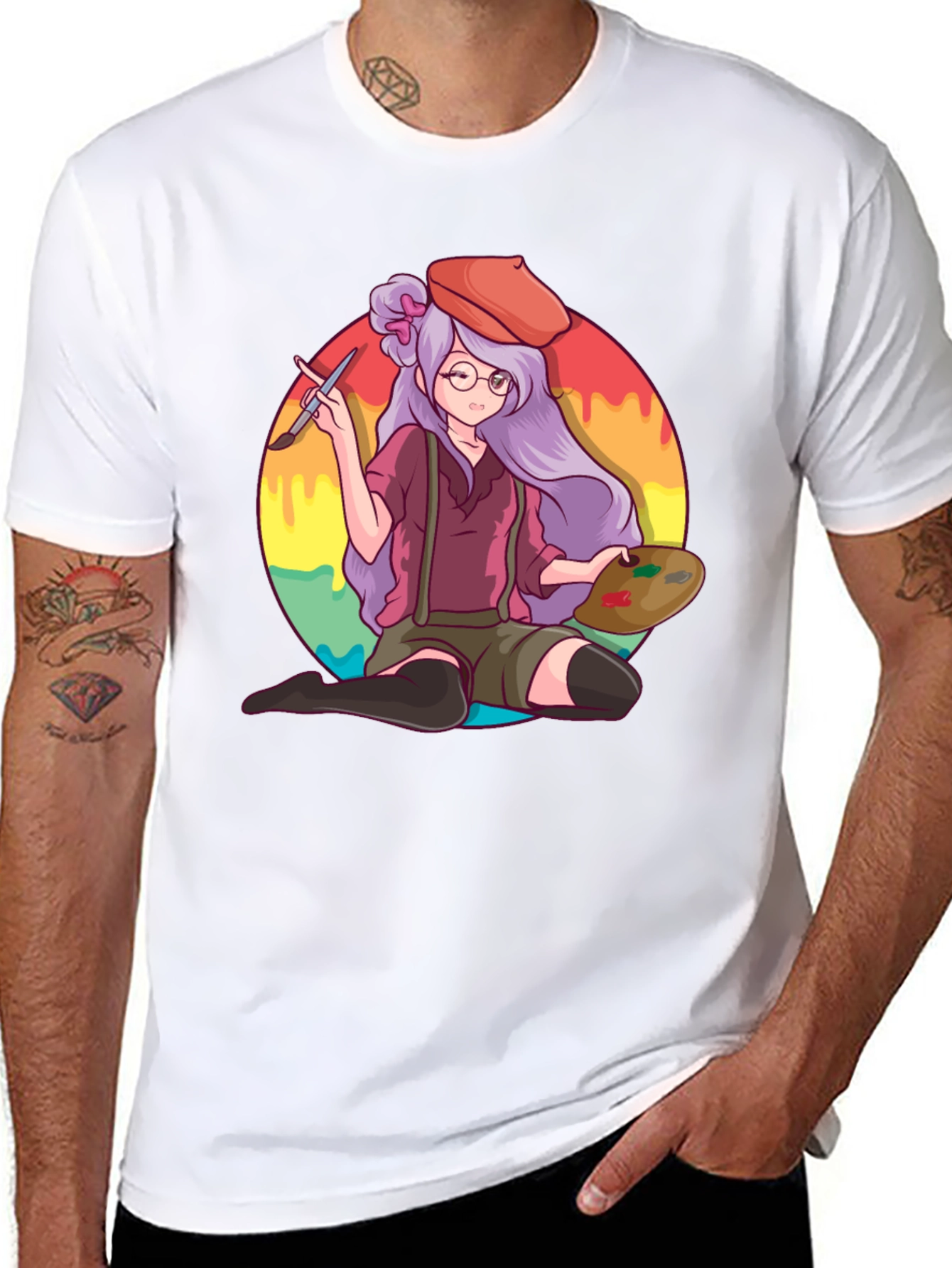 Anime Artist T-Shirt - Painter Graphic Tee