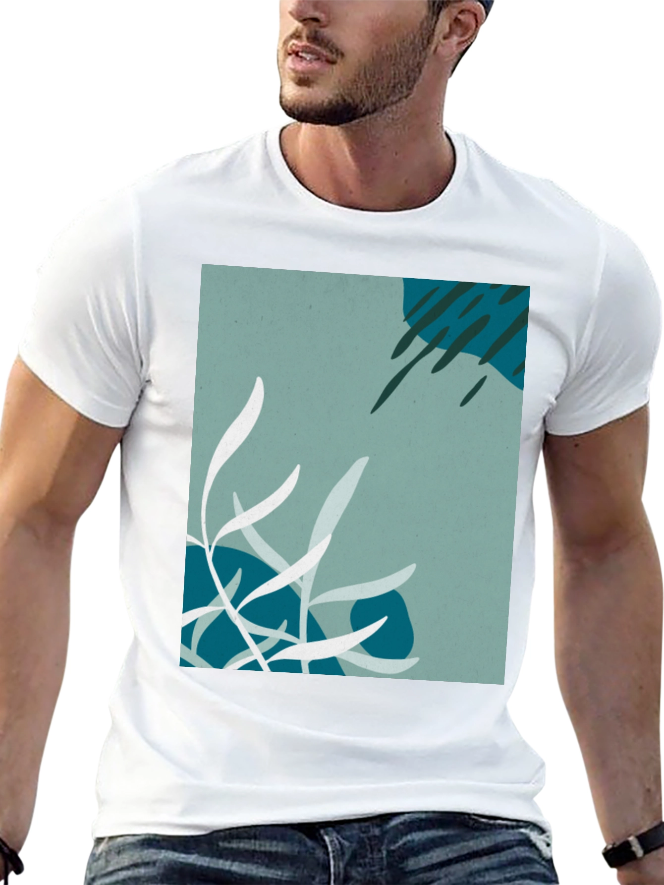 Abstract Graphic Print T-Shirt - Modern Style