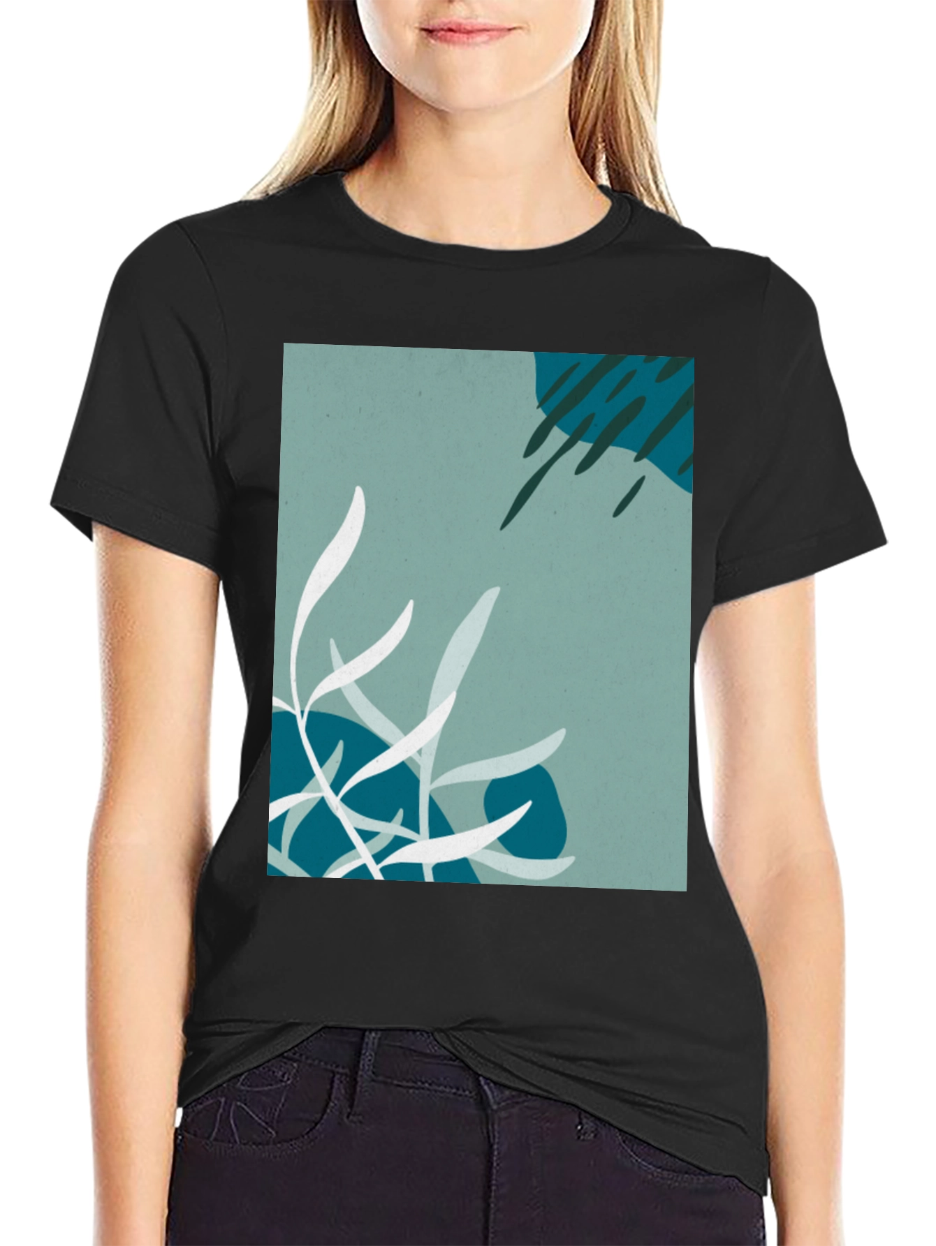 Abstract Graphic Print T-Shirt - Modern Style