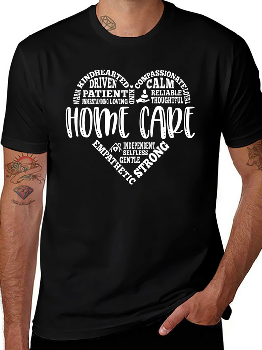 Home Care Heart Tee - Compassionate Caregiver Shirt