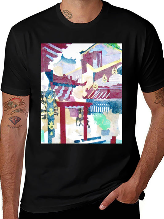 Abstract Asian Watercolor Art Tee