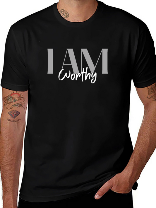 I Am Worthy Graphic Tee - Positive Affirmation Shirt