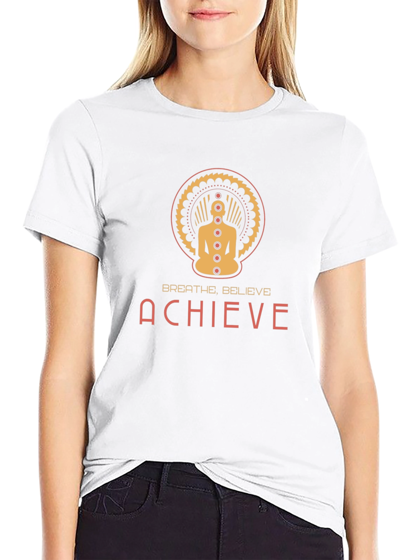 Achieve Meditation Chakra Graphic T-Shirt