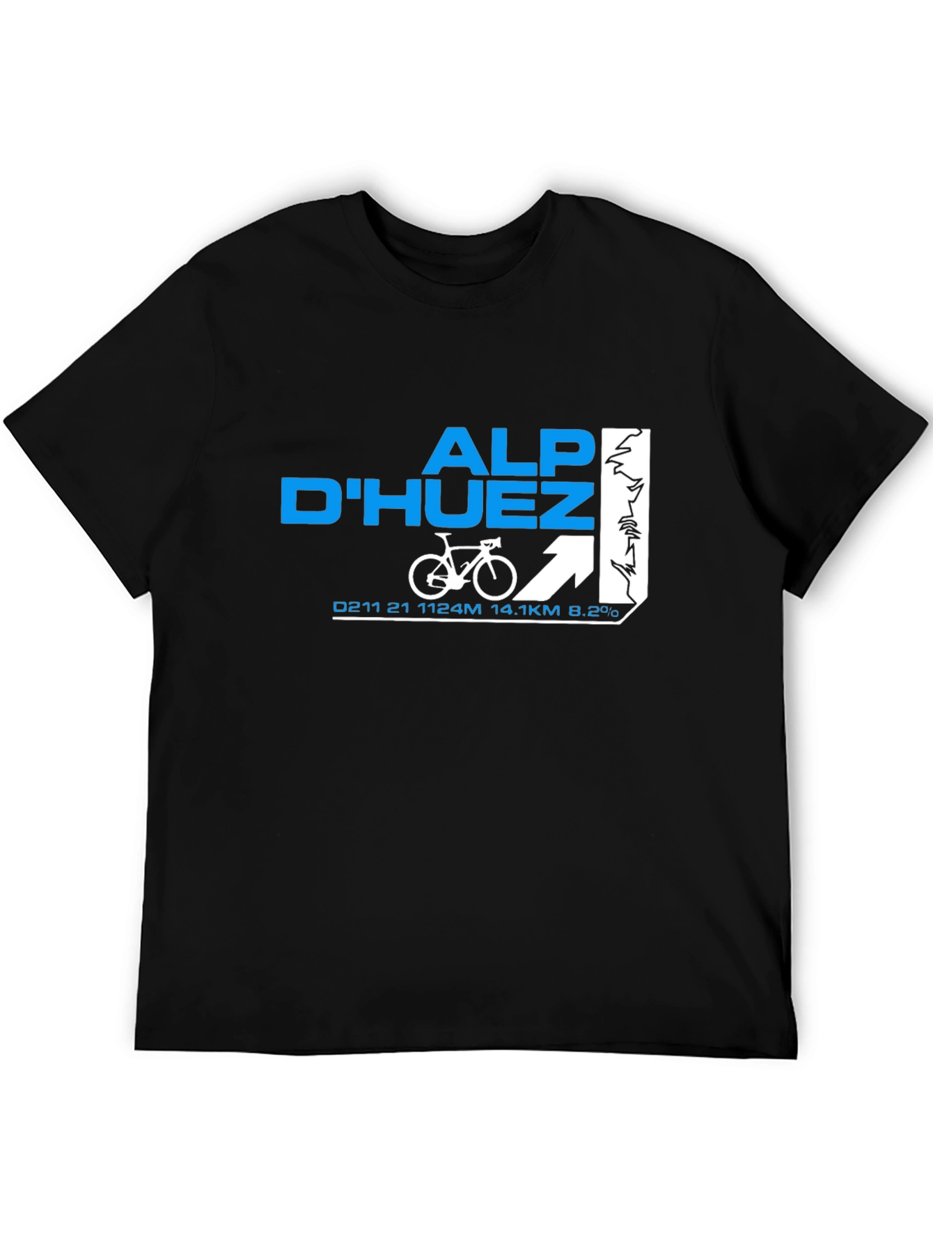 Alp DHuez Cycling T-Shirt - Mountain Climb Design
