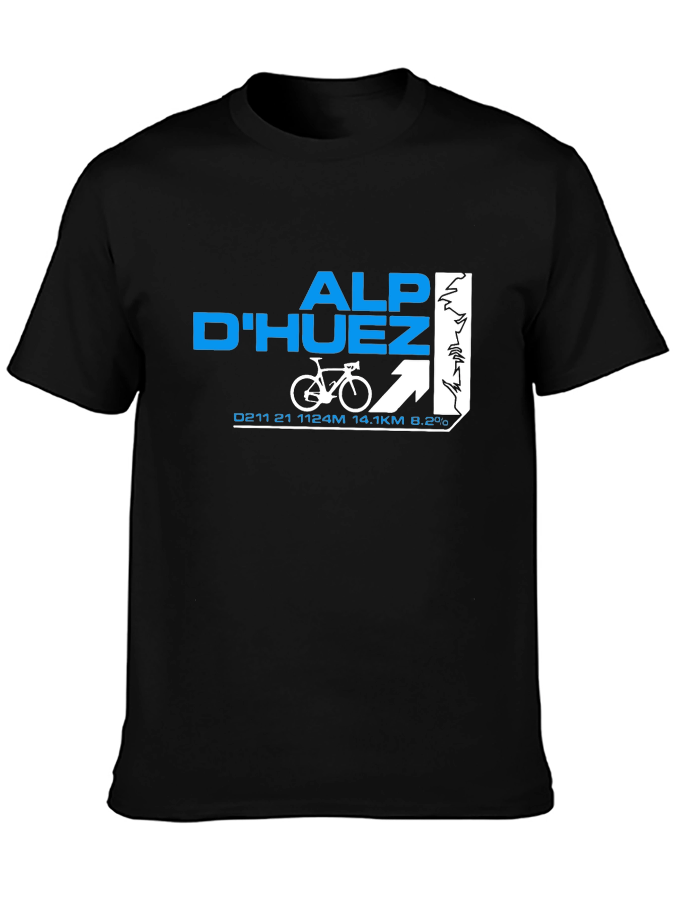 Alp DHuez Cycling T-Shirt - Mountain Climb Design