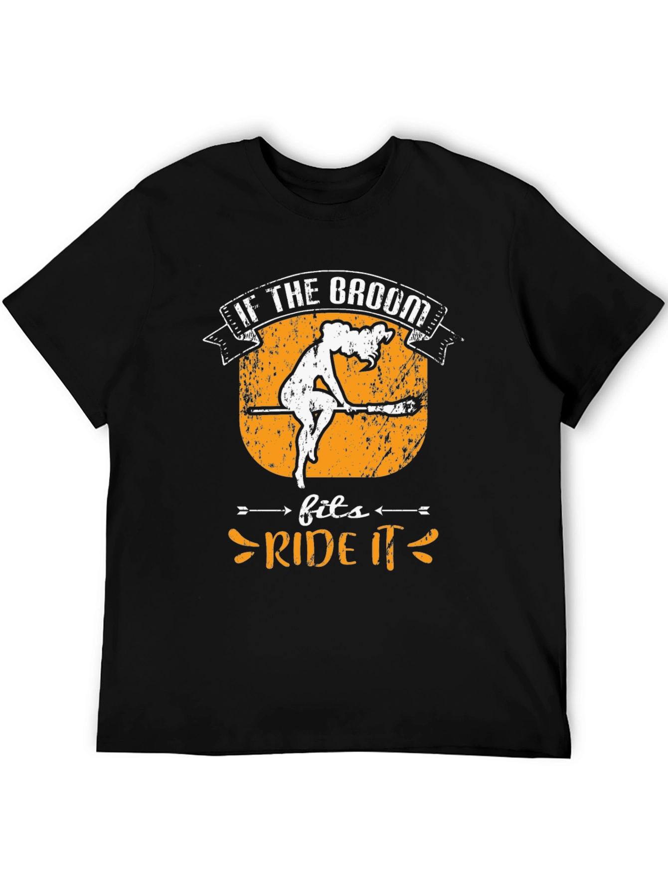 Humorous Halloween T-Shirt: Ride the Broom